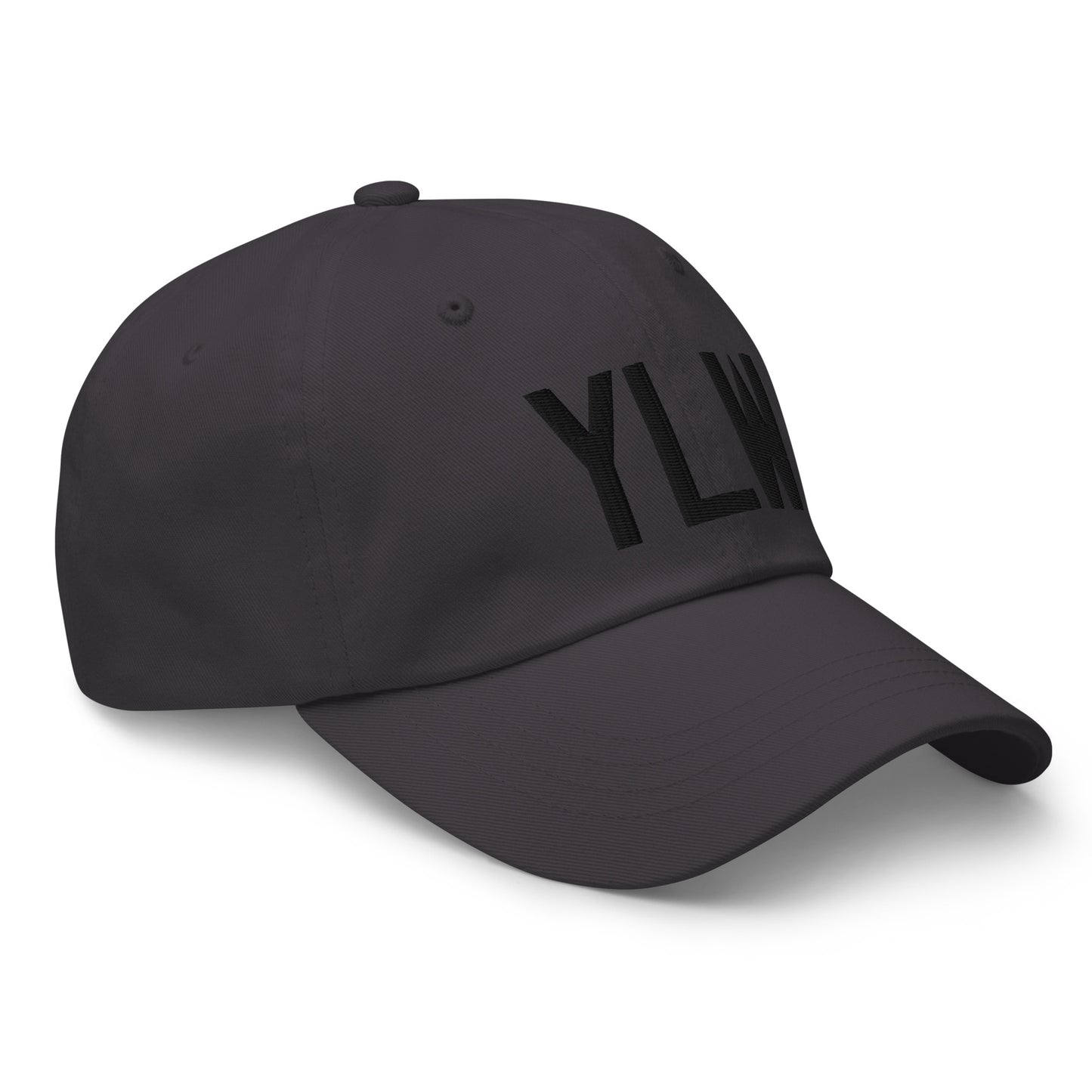 Airport Code Baseball Cap - Black • YLW Kelowna • YHM Designs - Image 14