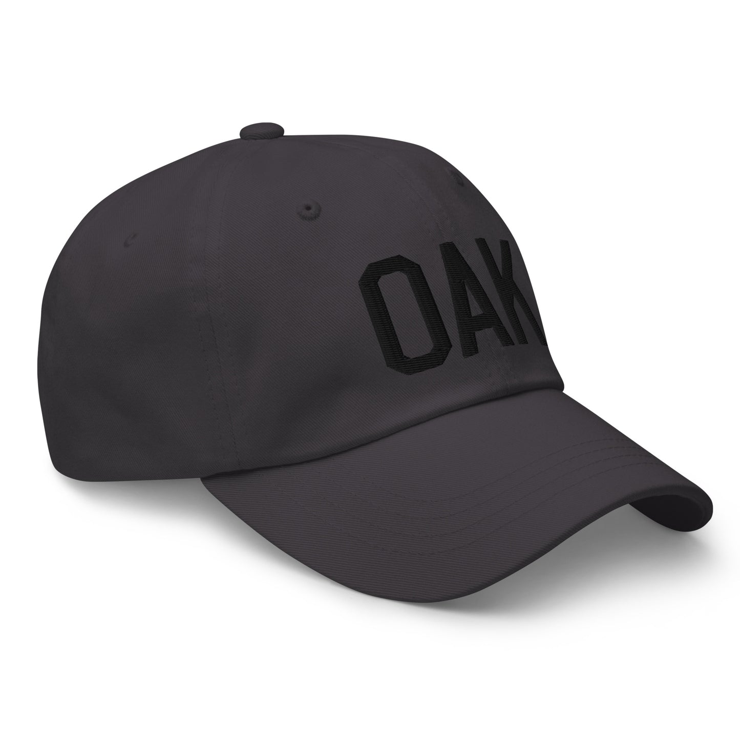Airport Code Baseball Cap - Black • OAK Oakland • YHM Designs - Image 14