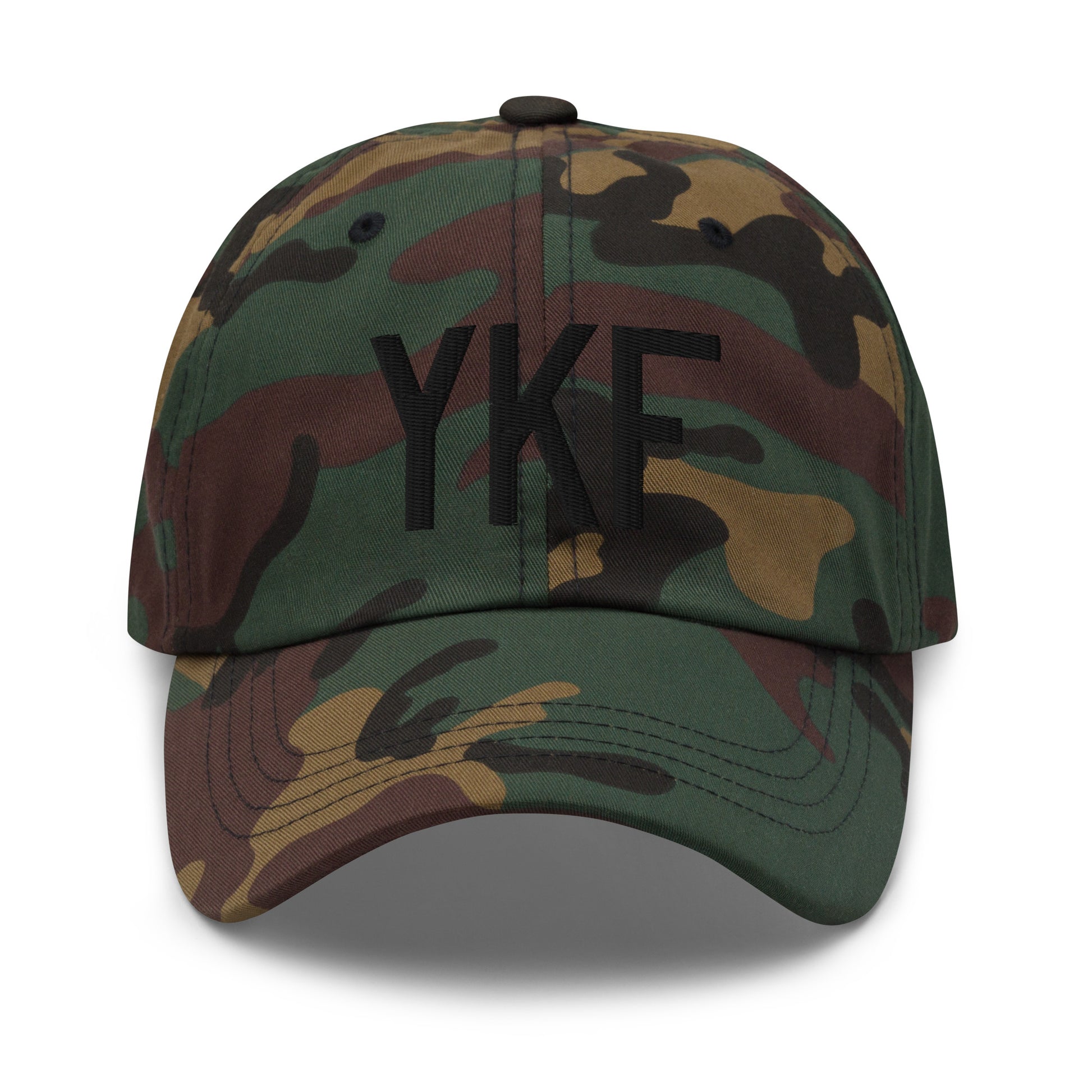 Airport Code Baseball Cap - Black • YKF Waterloo • YHM Designs - Image 15