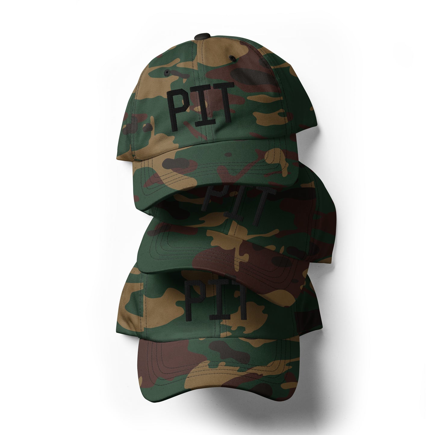 Airport Code Baseball Cap - Black • PIT Pittsburgh • YHM Designs - Image 07