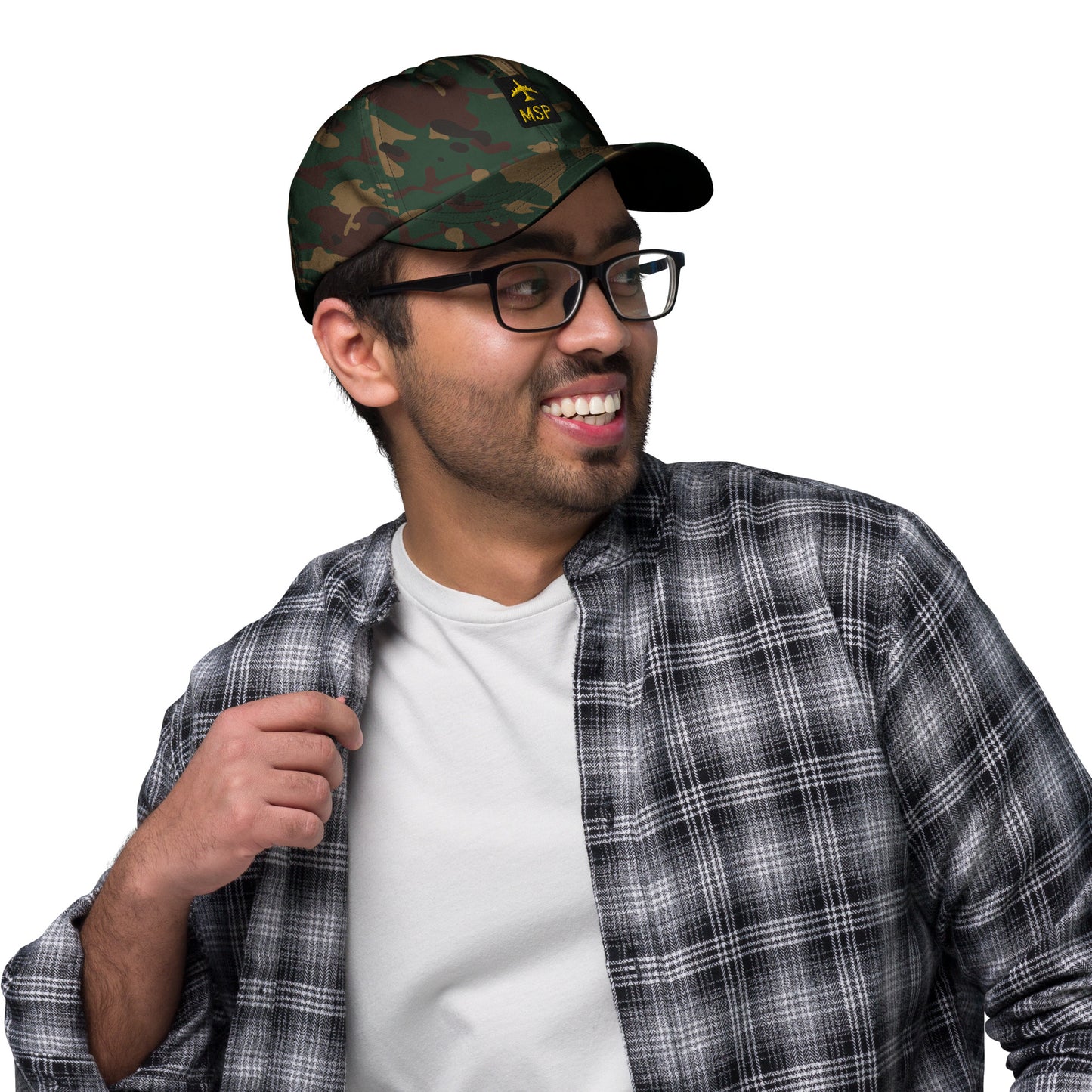 Jetliner Baseball Cap • Green Camo • MSP Minneapolis Souvenir • YHM Designs - Image 03