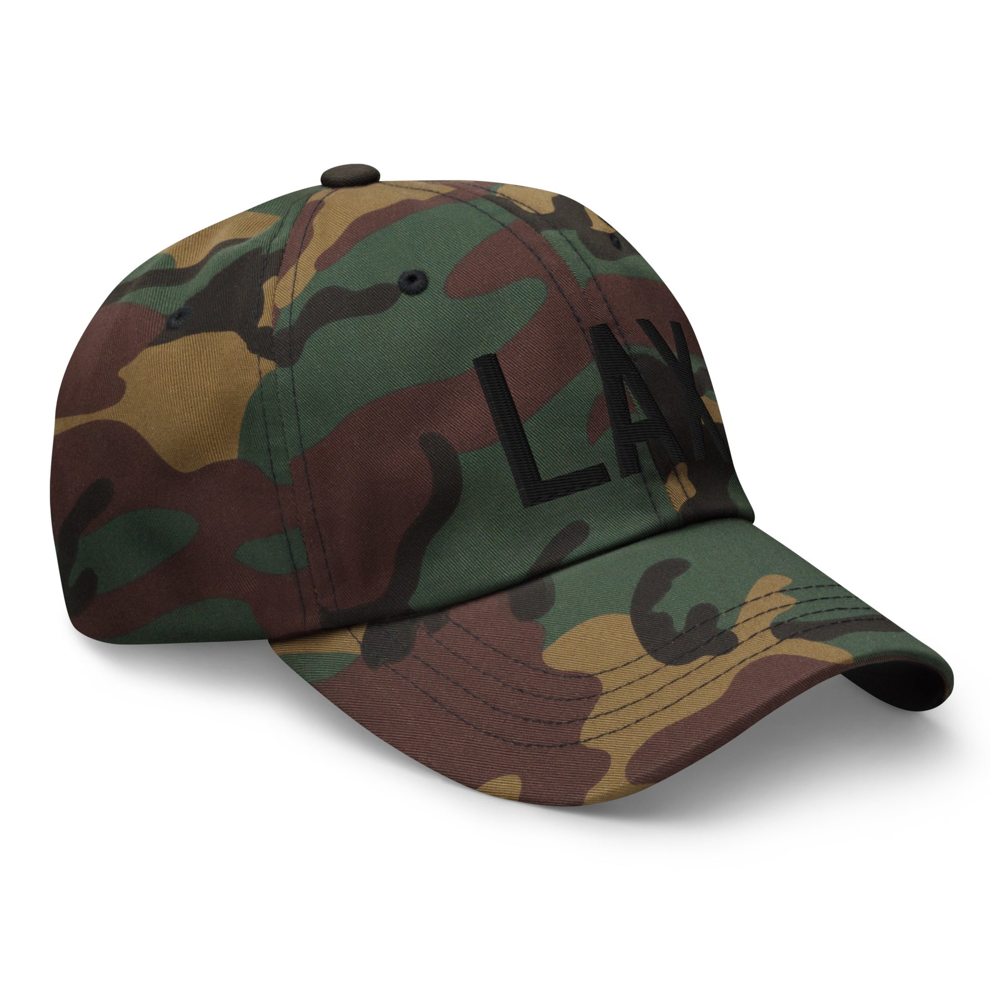 Airport Code Baseball Cap - Black • LAX Los Angeles • YHM Designs - Image 16