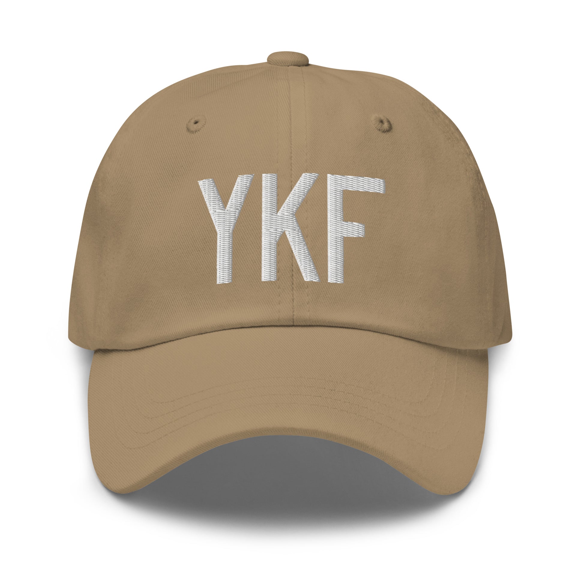 Airport Code Baseball Cap - White • YKF Waterloo • YHM Designs - Image 22