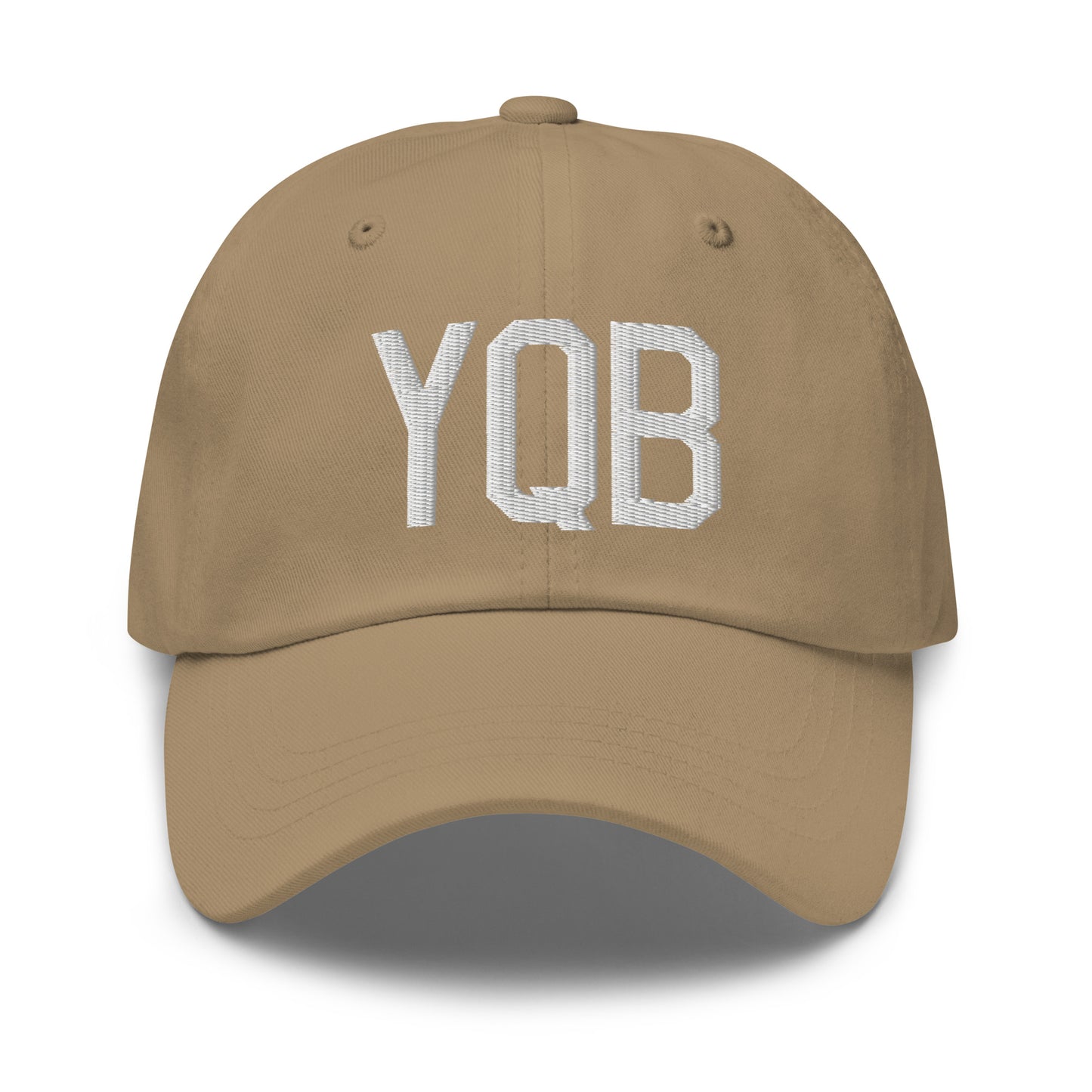 Airport Code Baseball Cap - White • YQB Quebec City • YHM Designs - Image 22