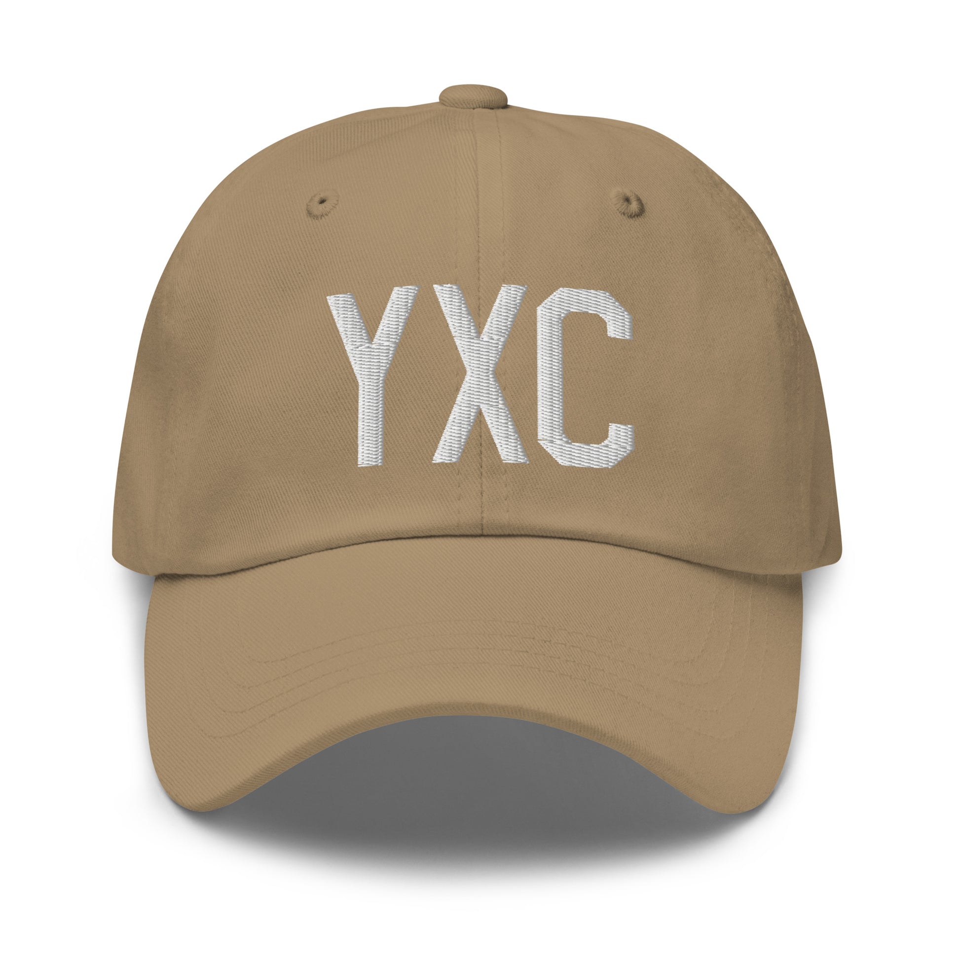 Airport Code Baseball Cap - White • YXC Cranbrook • YHM Designs - Image 22