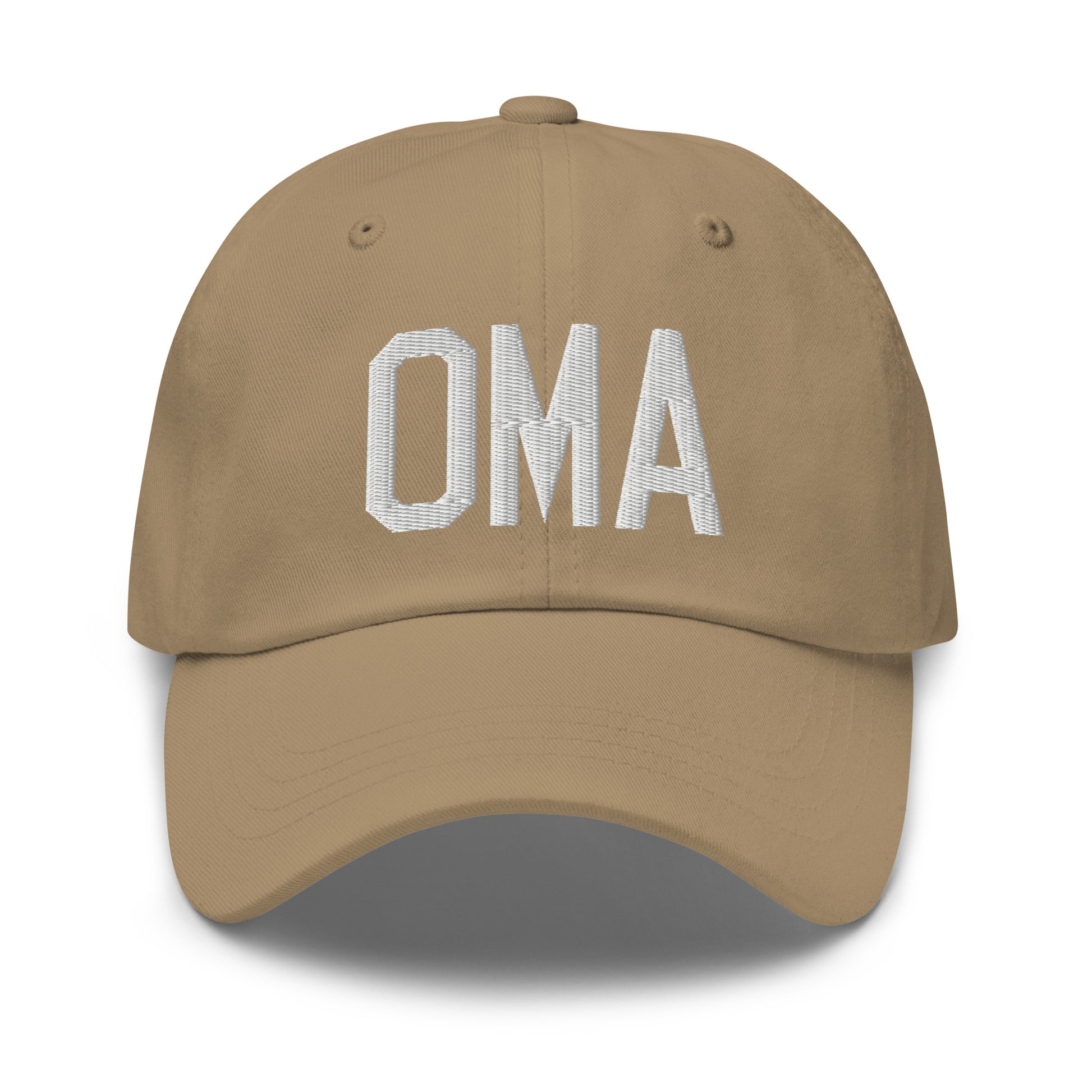Airport Code Baseball Cap - White • OMA Omaha • YHM Designs - Image 22