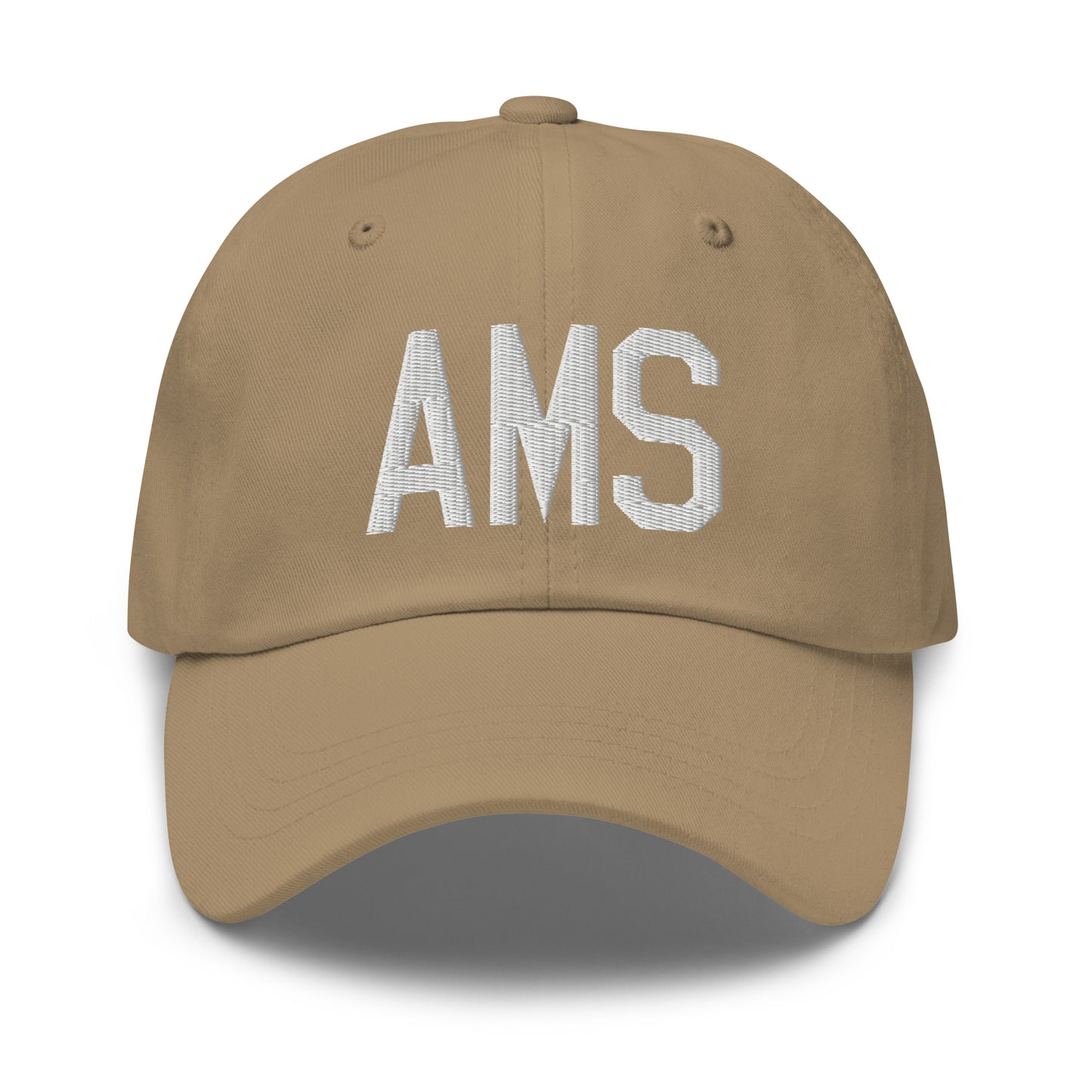 Airport Code Baseball Cap - White • AMS Amsterdam • YHM Designs - Image 22
