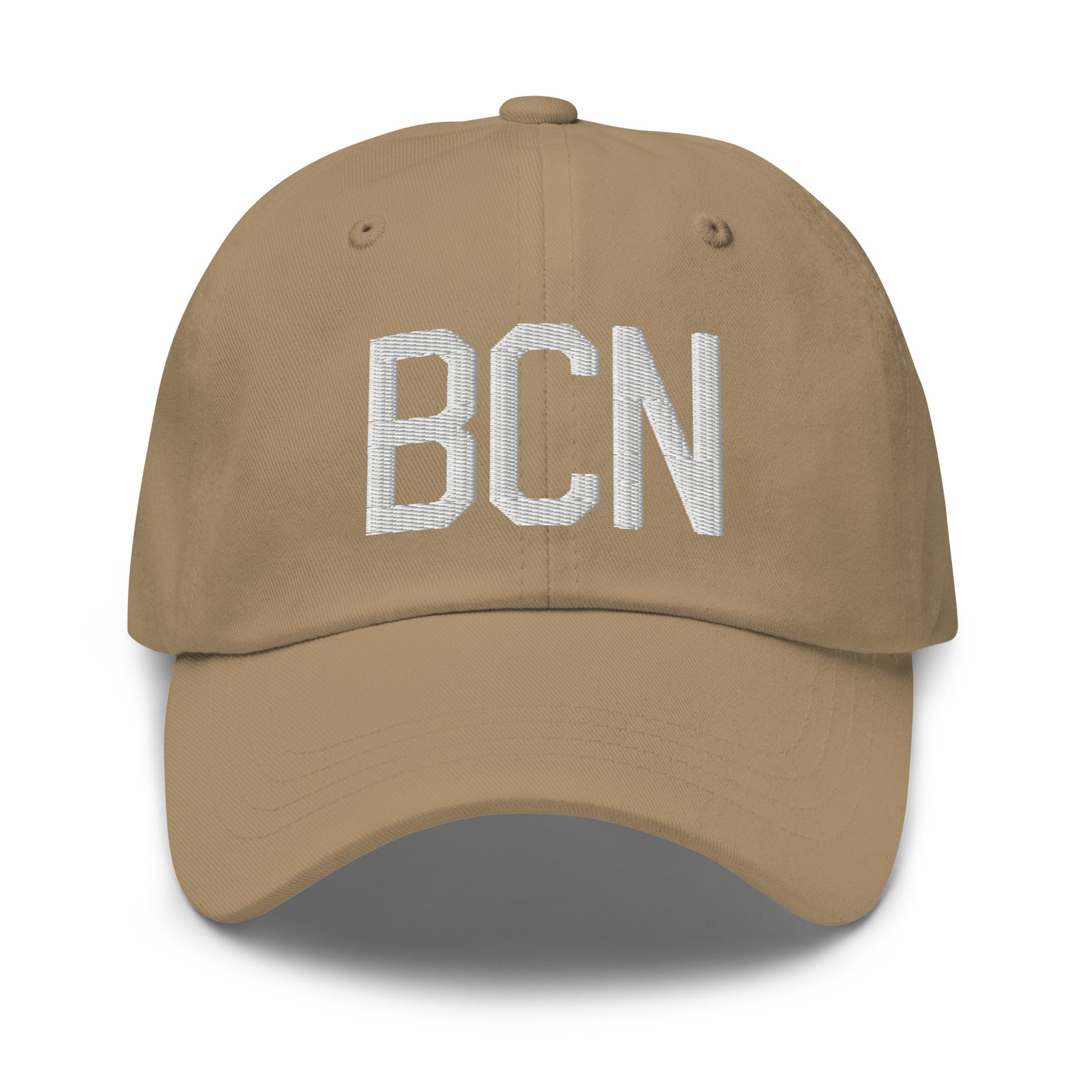 Airport Code Baseball Cap - White • BCN Barcelona • YHM Designs - Image 22