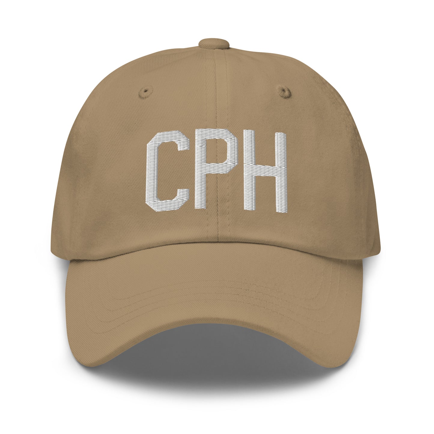 Airport Code Baseball Cap - White • CPH Copenhagen • YHM Designs - Image 22