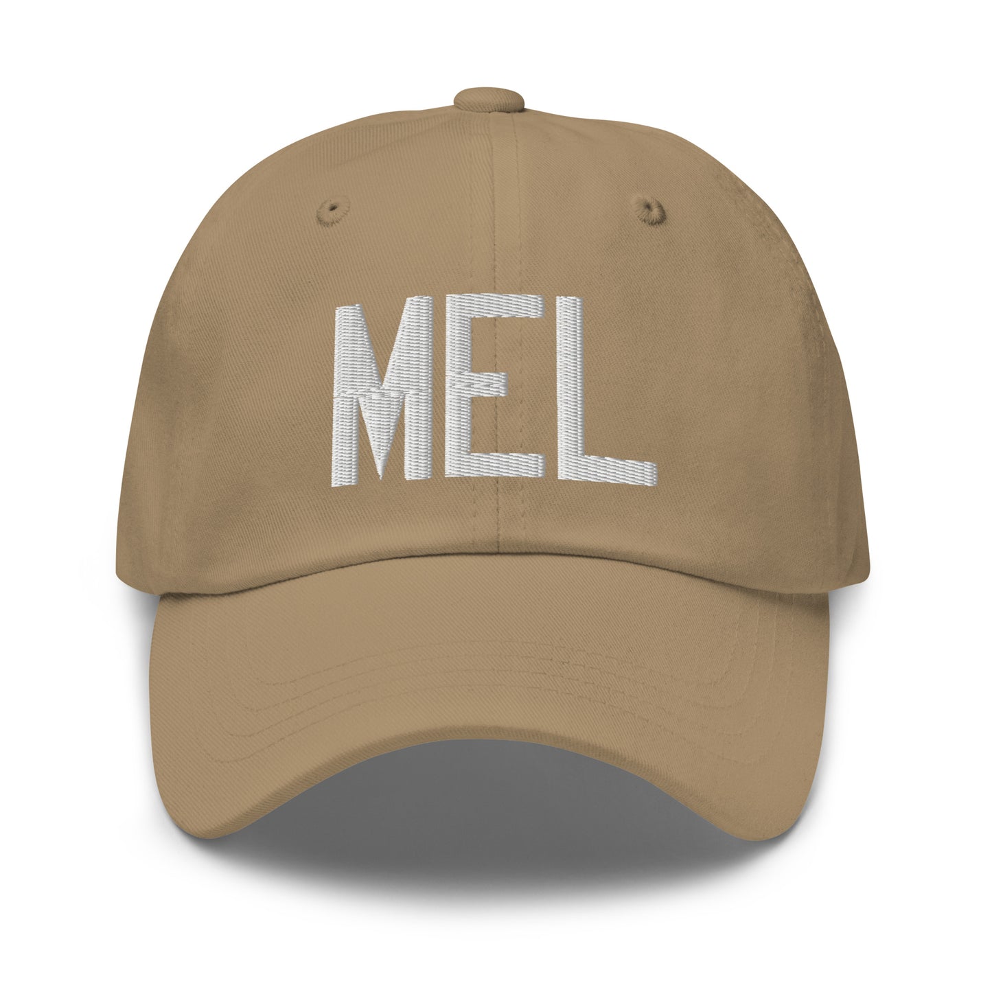 Airport Code Baseball Cap - White • MEL Melbourne • YHM Designs - Image 22