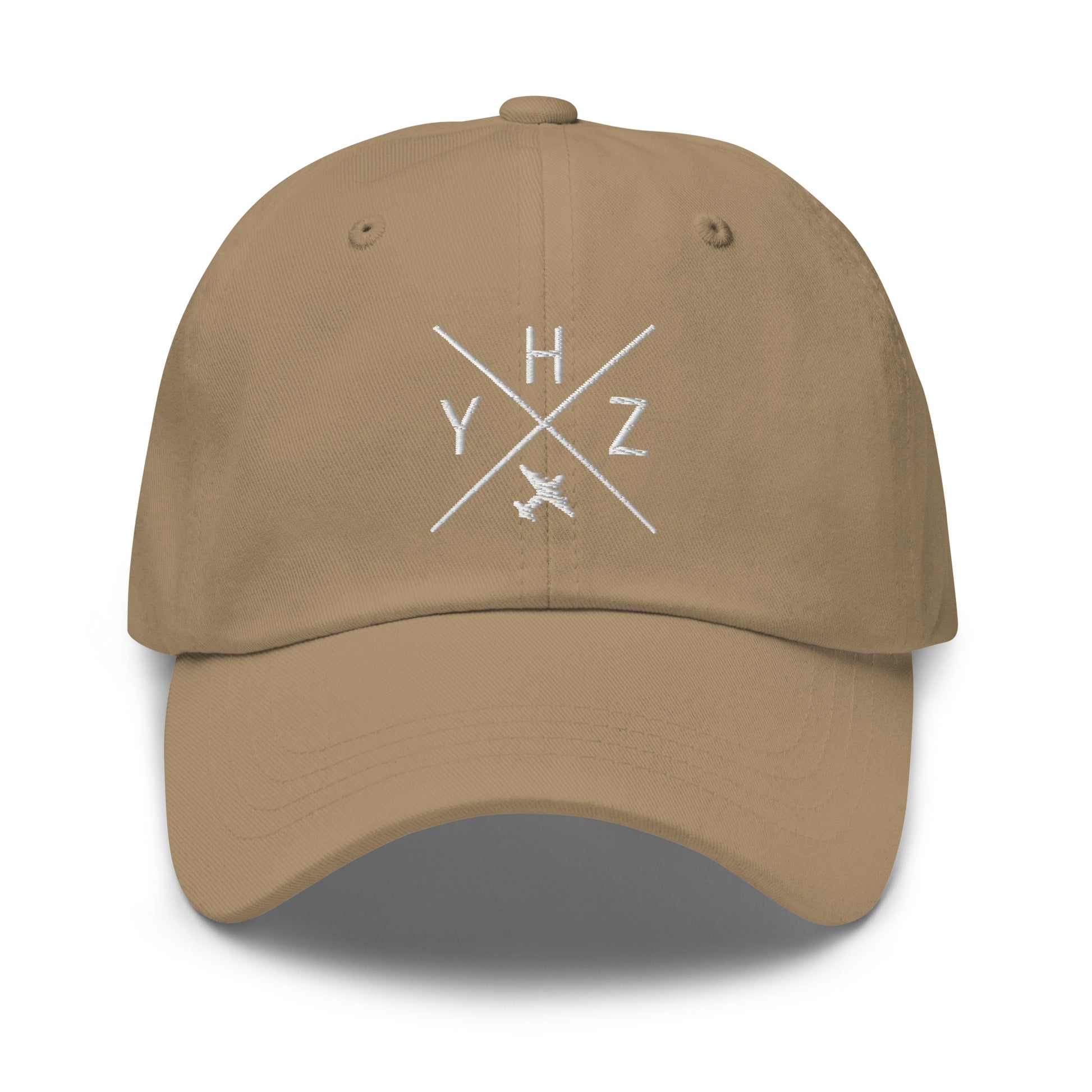 Crossed-X Dad Hat - White • YHZ Halifax • YHM Designs - Image 15