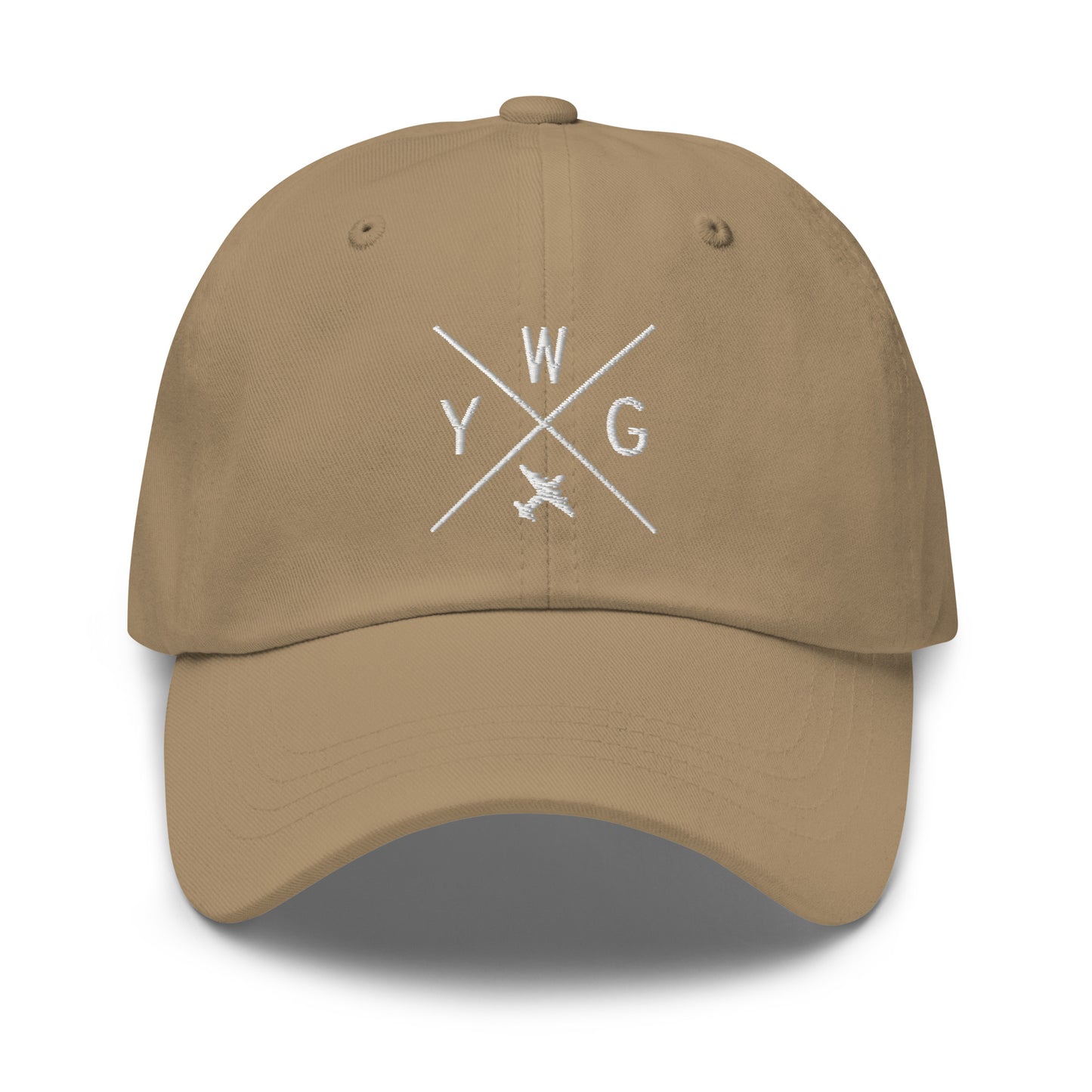 Crossed-X Dad Hat - White • YWG Winnipeg • YHM Designs - Image 15