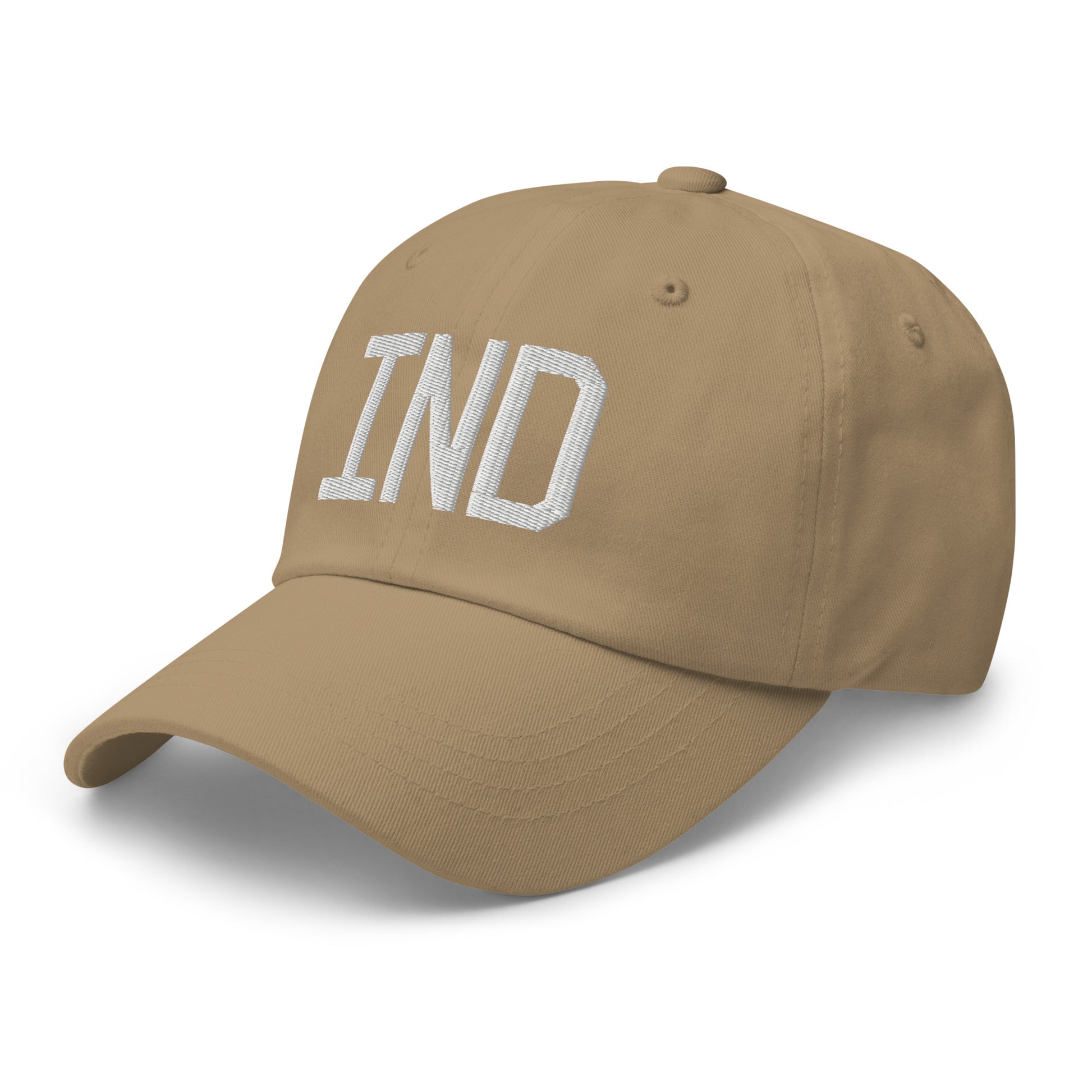Airport Code Baseball Cap - White • IND Indianapolis • YHM Designs - Image 24