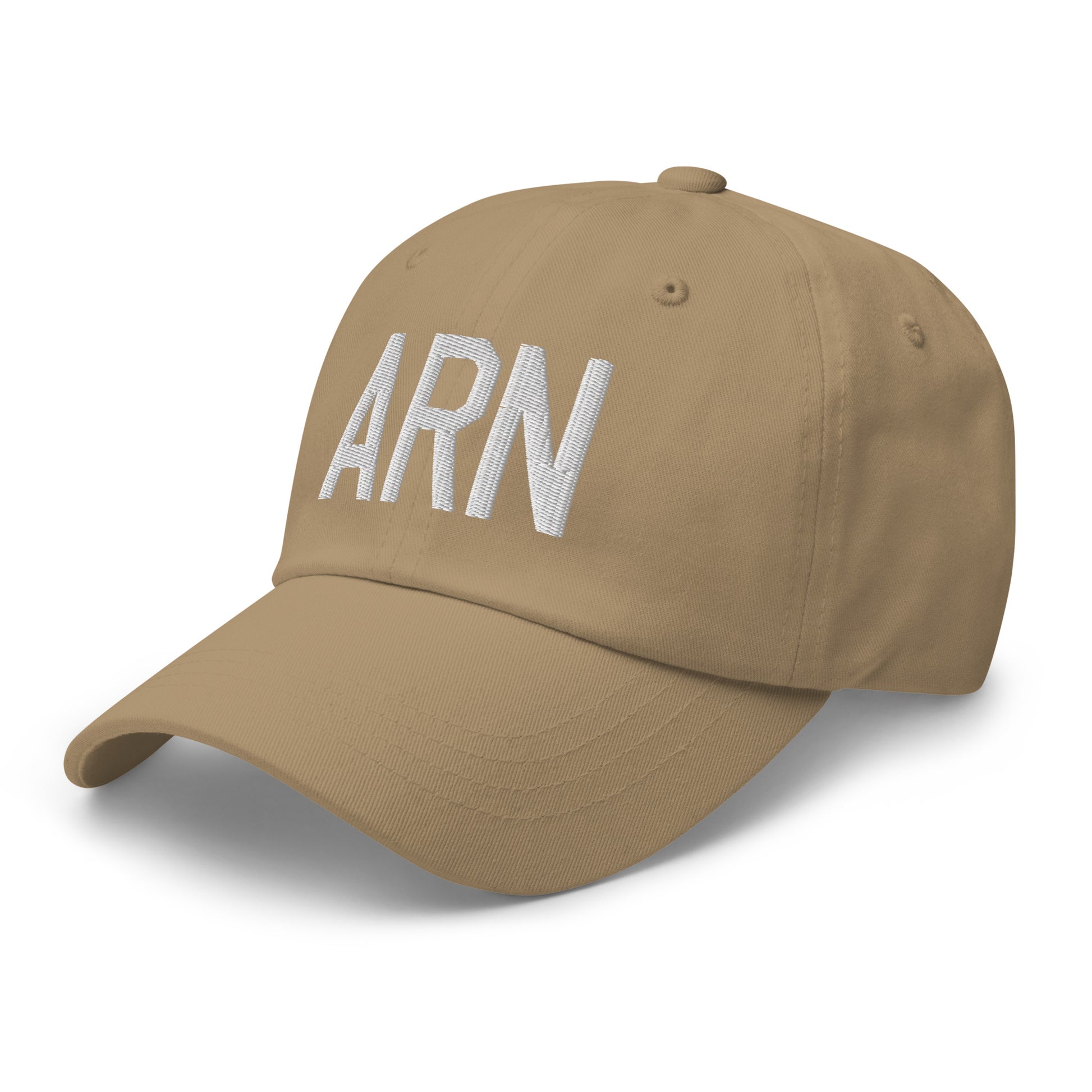 Airport Code Baseball Cap - White • ARN Stockholm • YHM Designs - Image 24