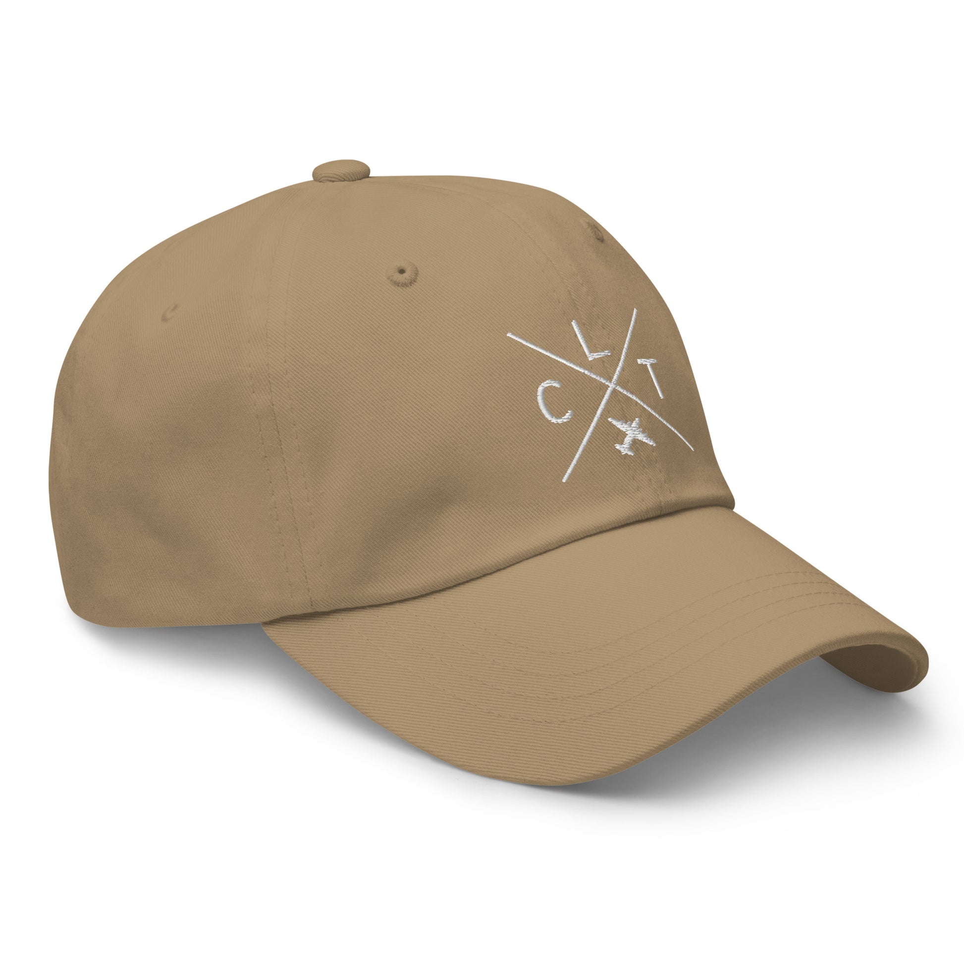 Crossed-X Dad Hat - White • CLT Charlotte • YHM Designs - Image 23