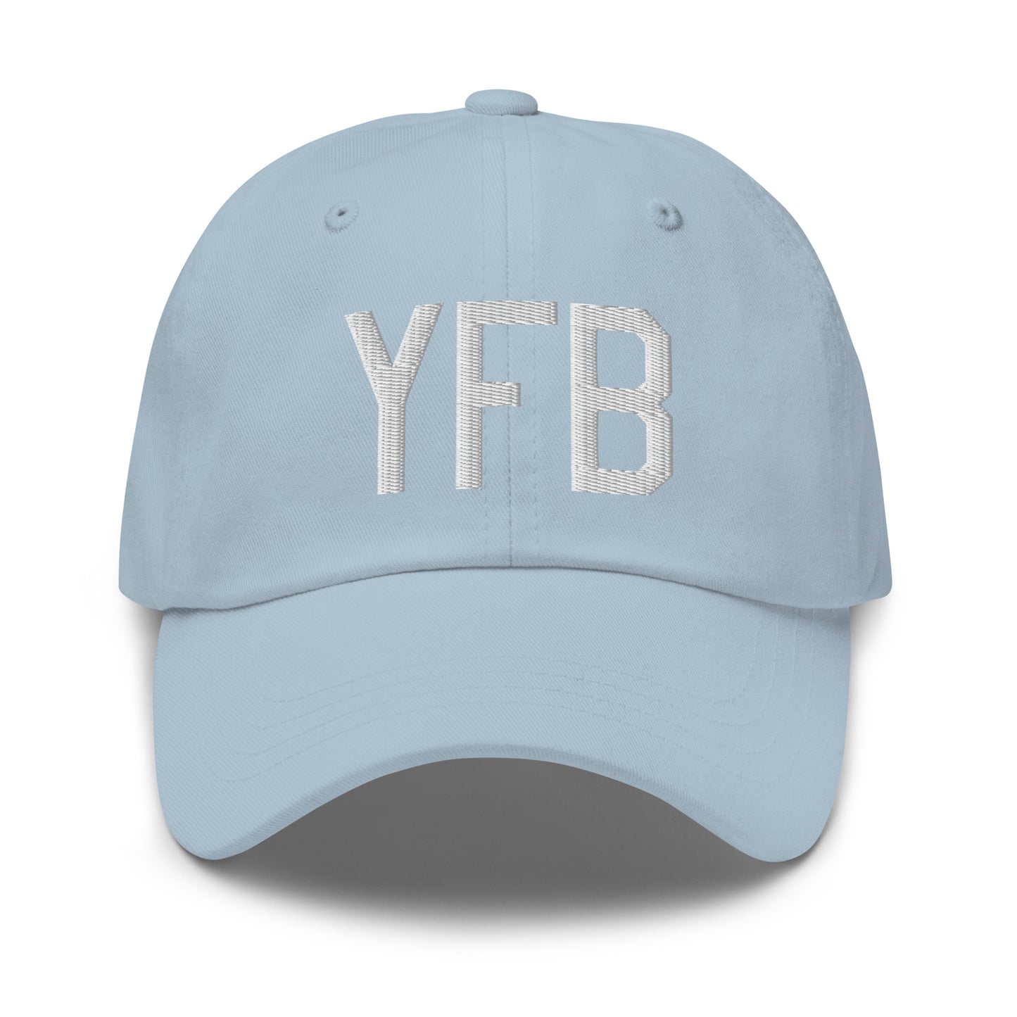Airport Code Baseball Cap - White • YFB Iqaluit • YHM Designs - Image 28