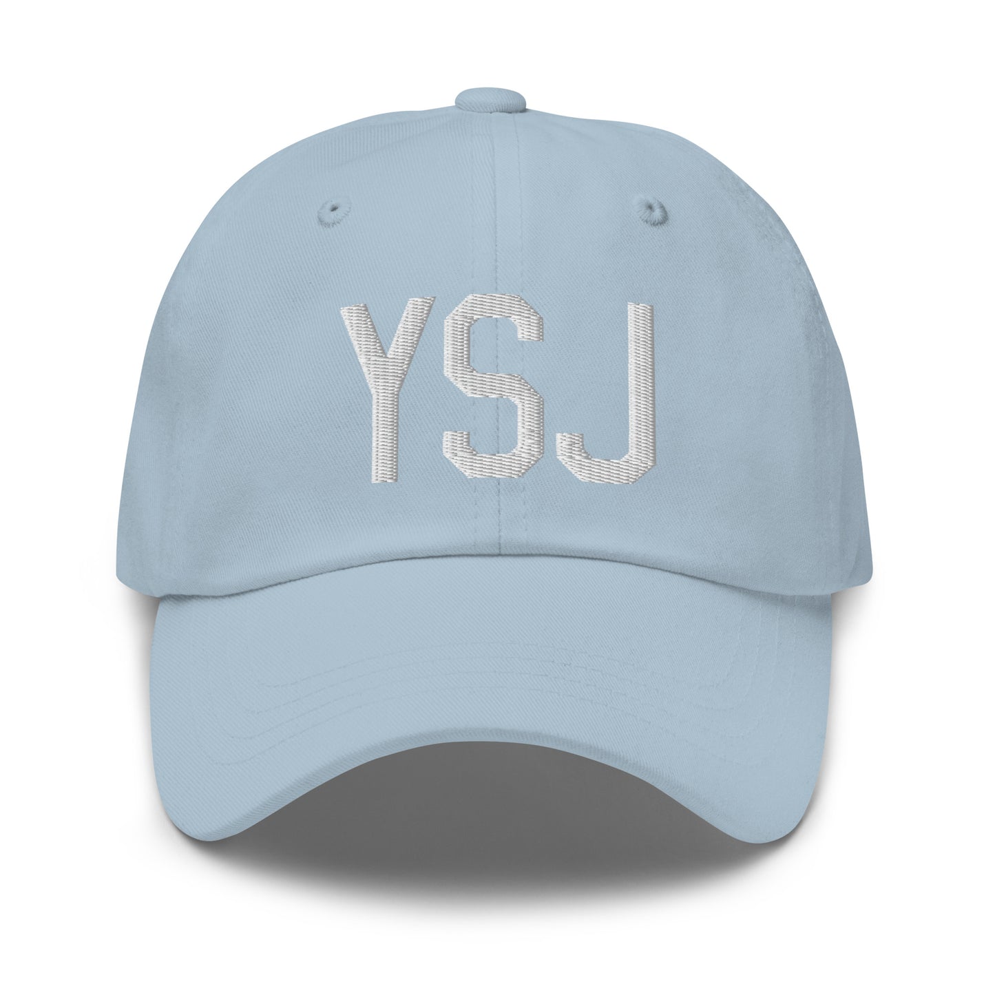 Airport Code Baseball Cap - White • YSJ Saint John • YHM Designs - Image 28