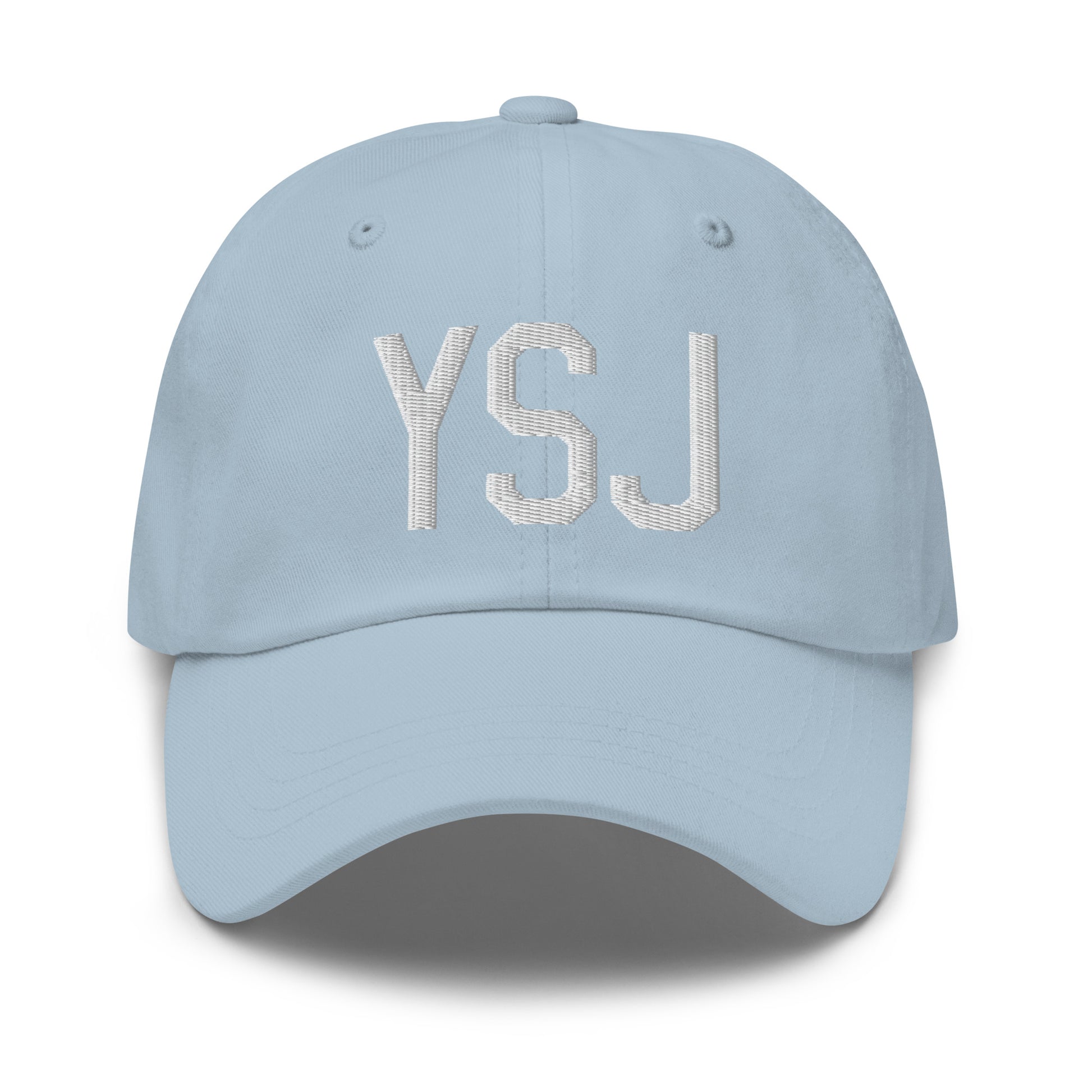 Airport Code Baseball Cap - White • YSJ Saint John • YHM Designs - Image 28