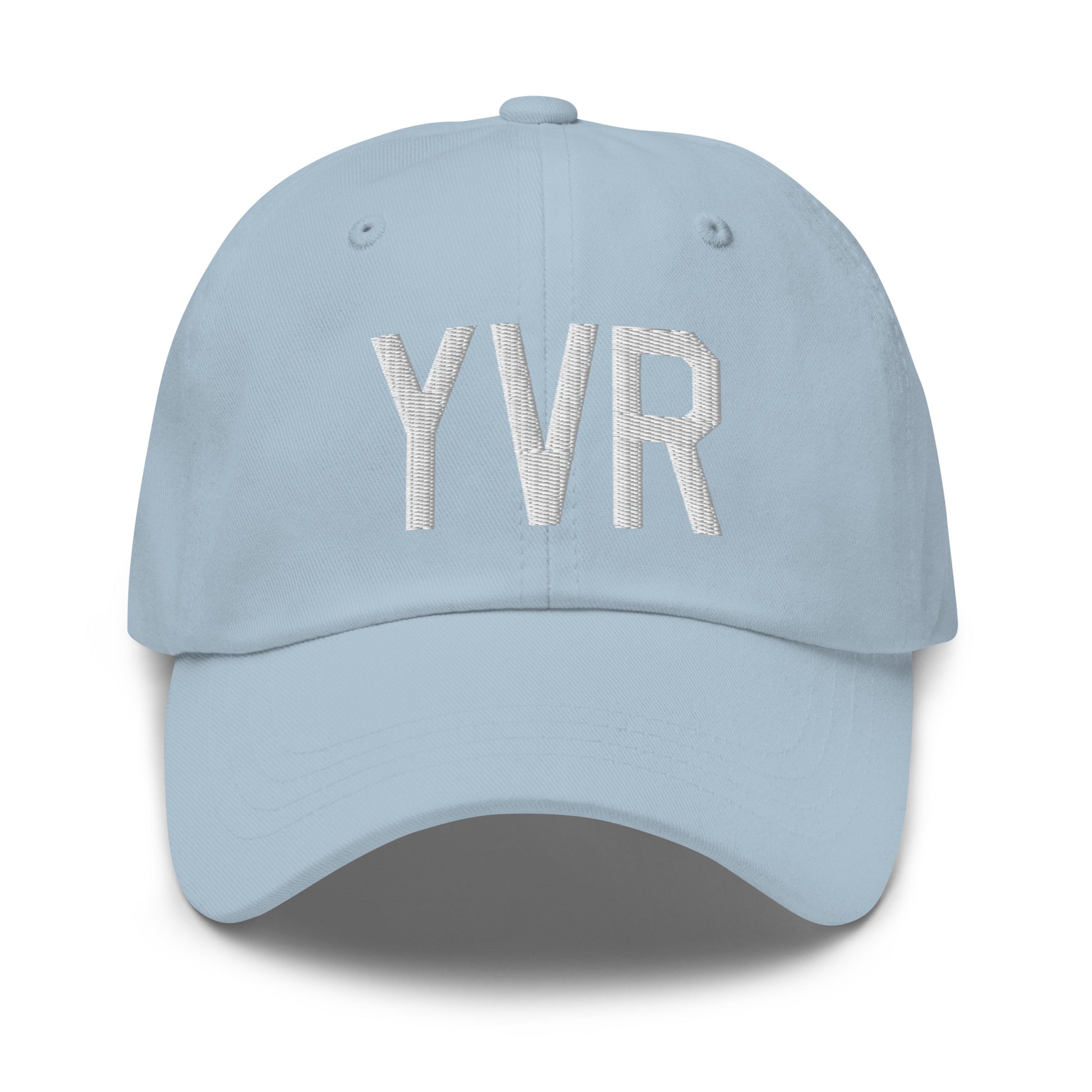 Airport Code Baseball Cap - White • YVR Vancouver • YHM Designs - Image 28