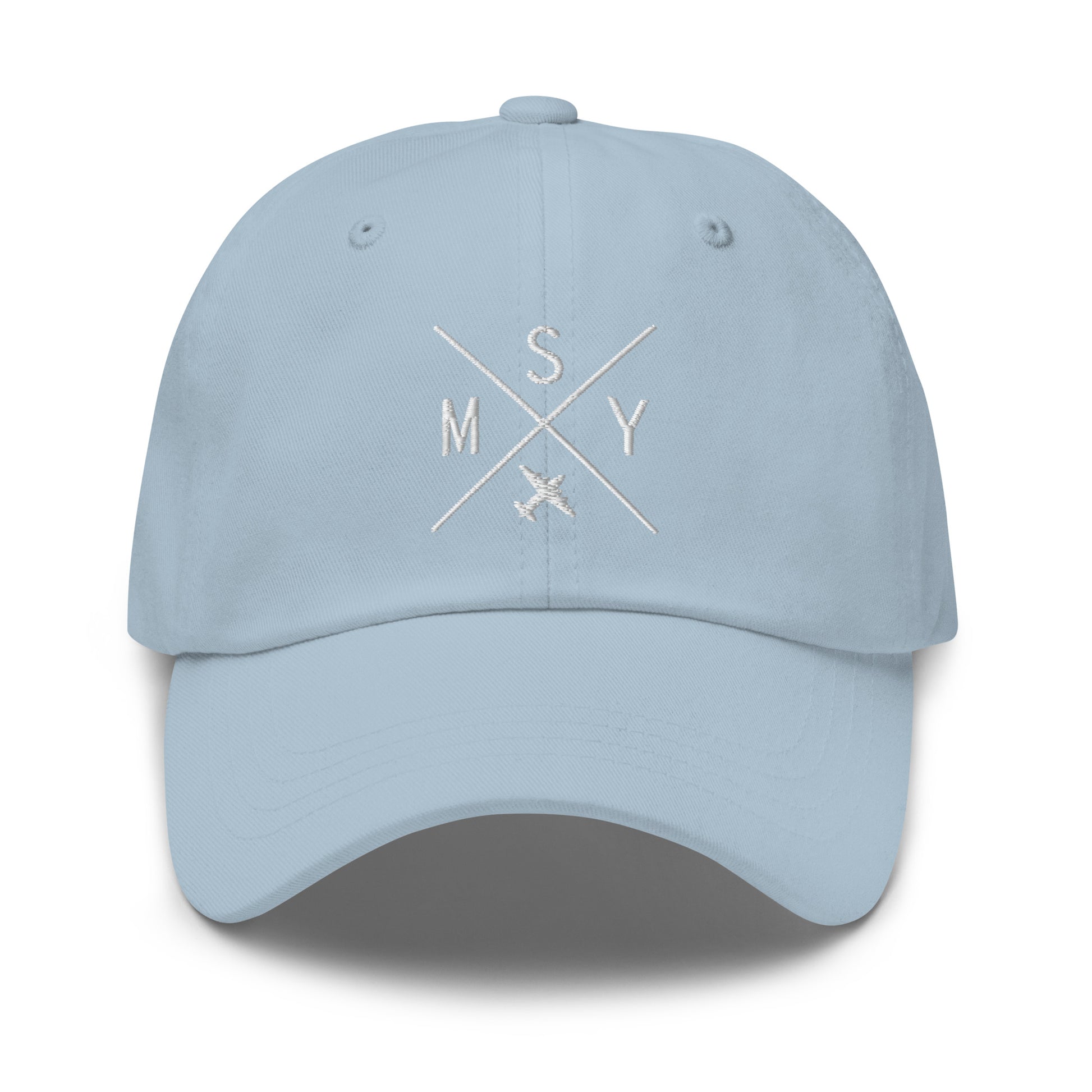 Crossed-X Dad Hat - White • MSY New Orleans • YHM Designs - Image 28