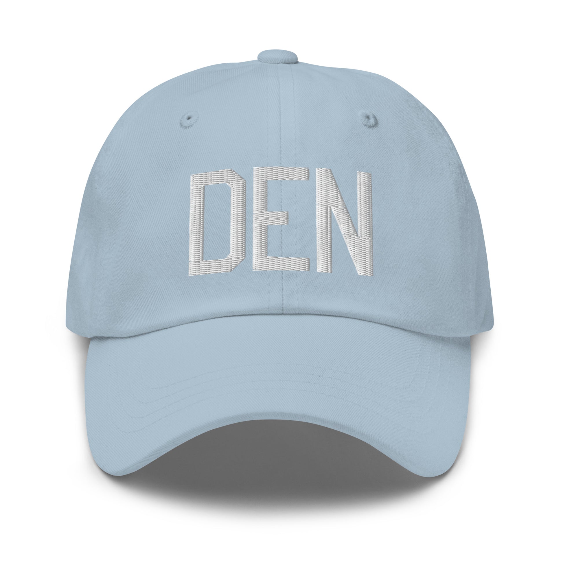 Airport Code Baseball Cap - White • DEN Denver • YHM Designs - Image 28