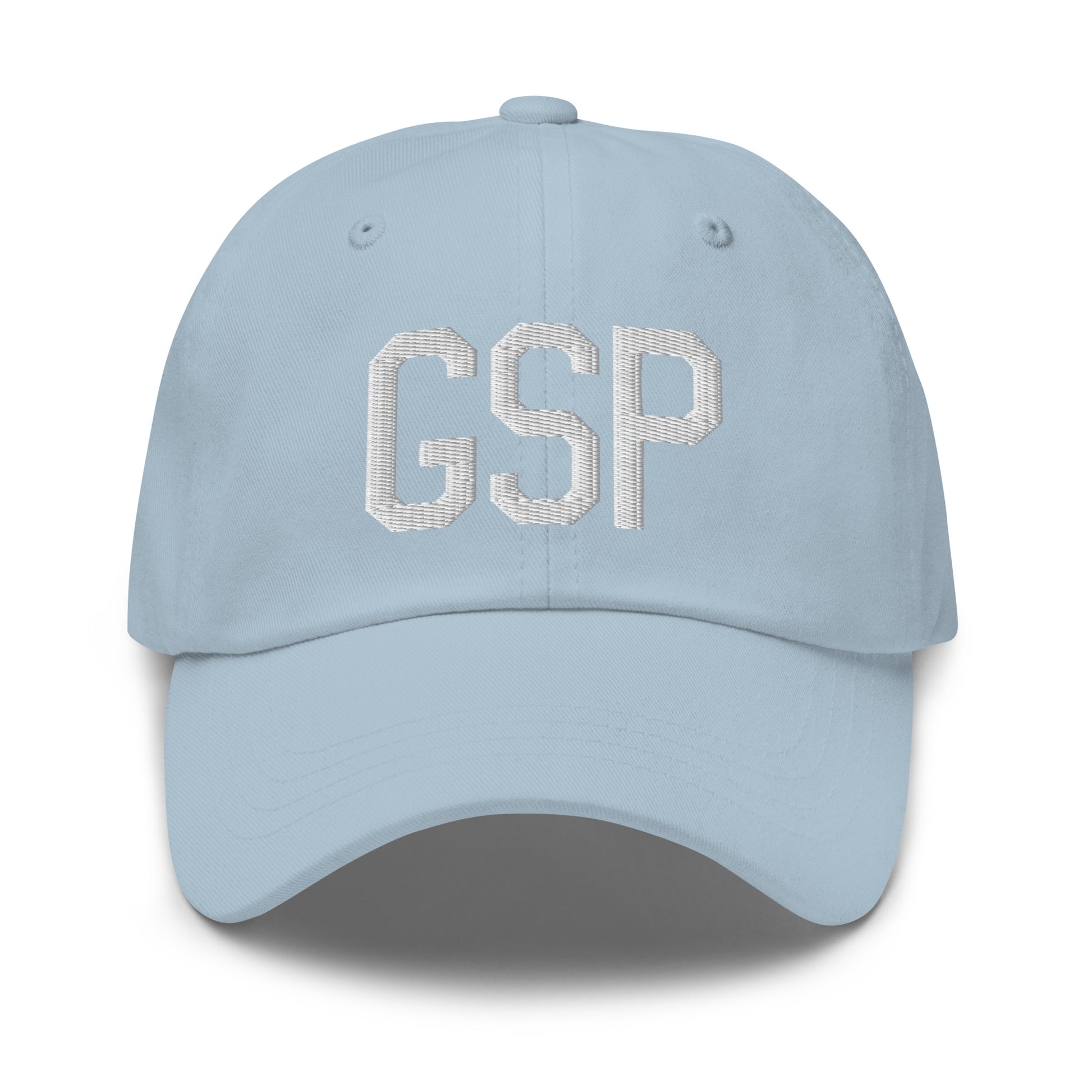 Airport Code Baseball Cap - White • GSP Greenville • YHM Designs - Image 28