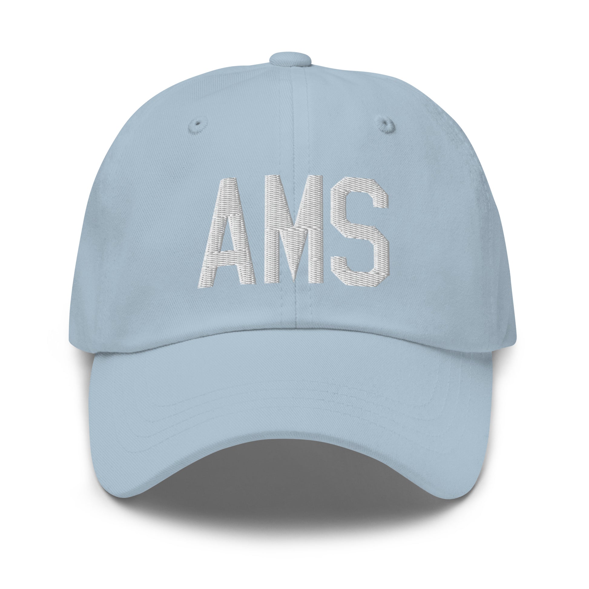 Airport Code Baseball Cap - White • AMS Amsterdam • YHM Designs - Image 28