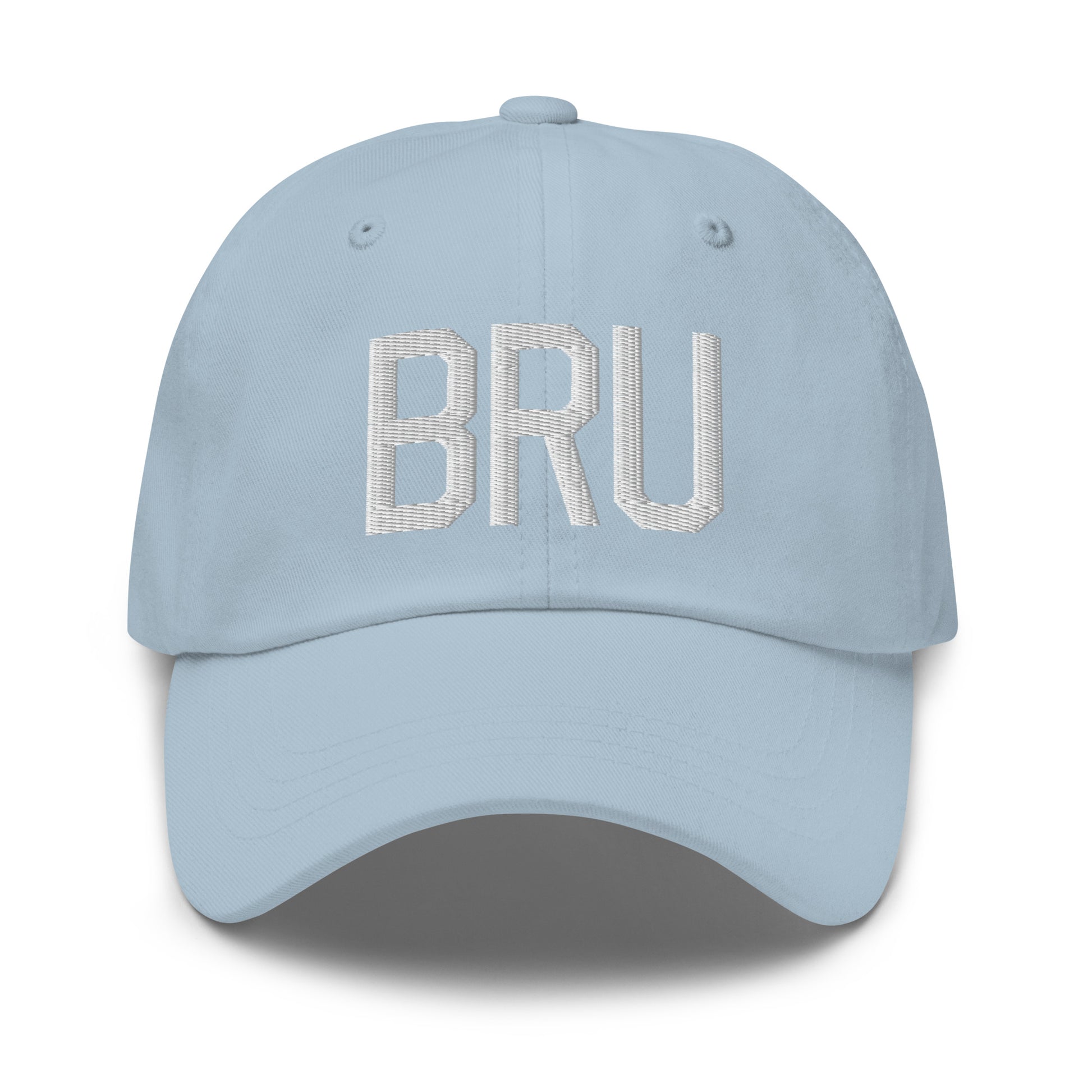 Airport Code Baseball Cap - White • BRU Brussels • YHM Designs - Image 28