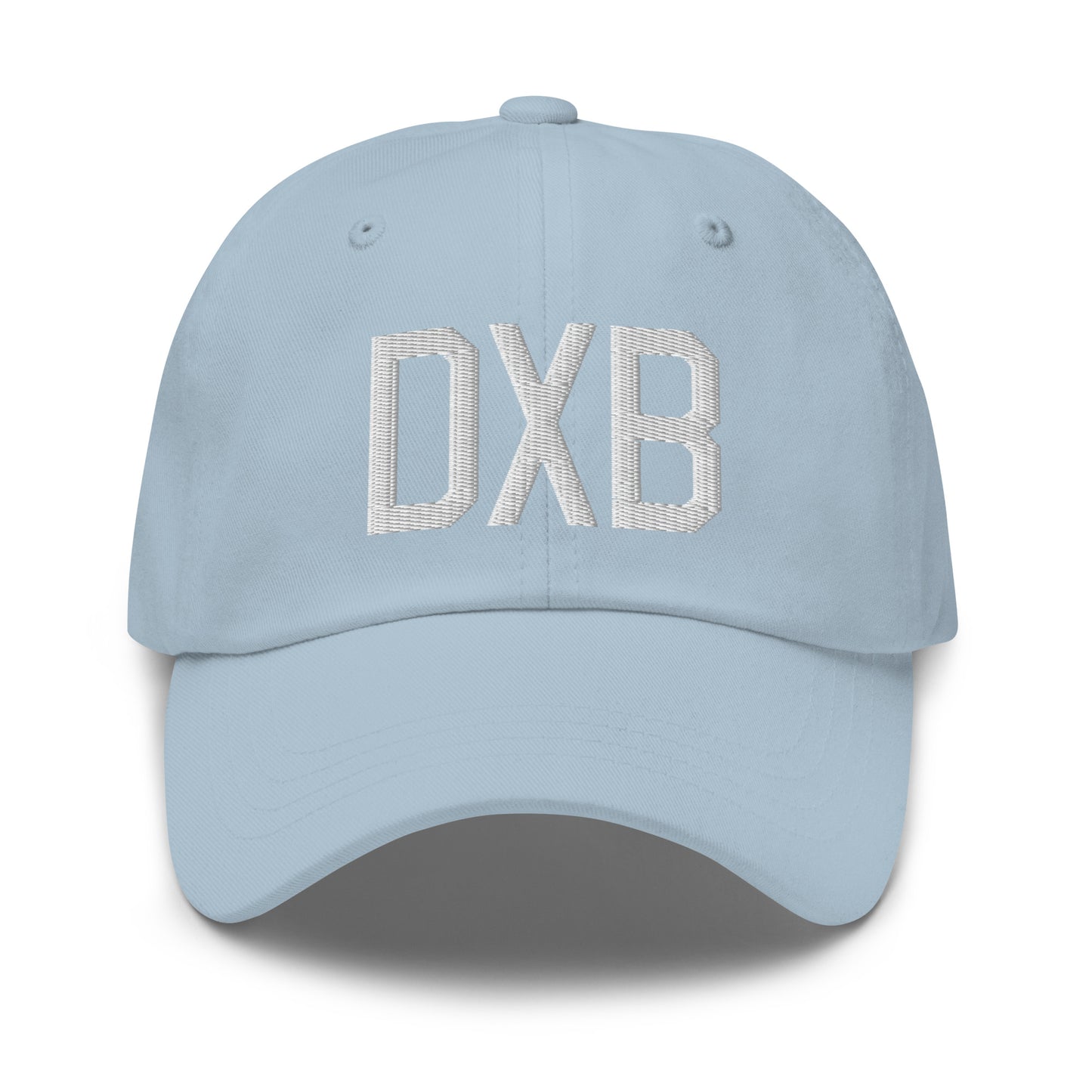 Airport Code Baseball Cap - White • DXB Dubai • YHM Designs - Image 28
