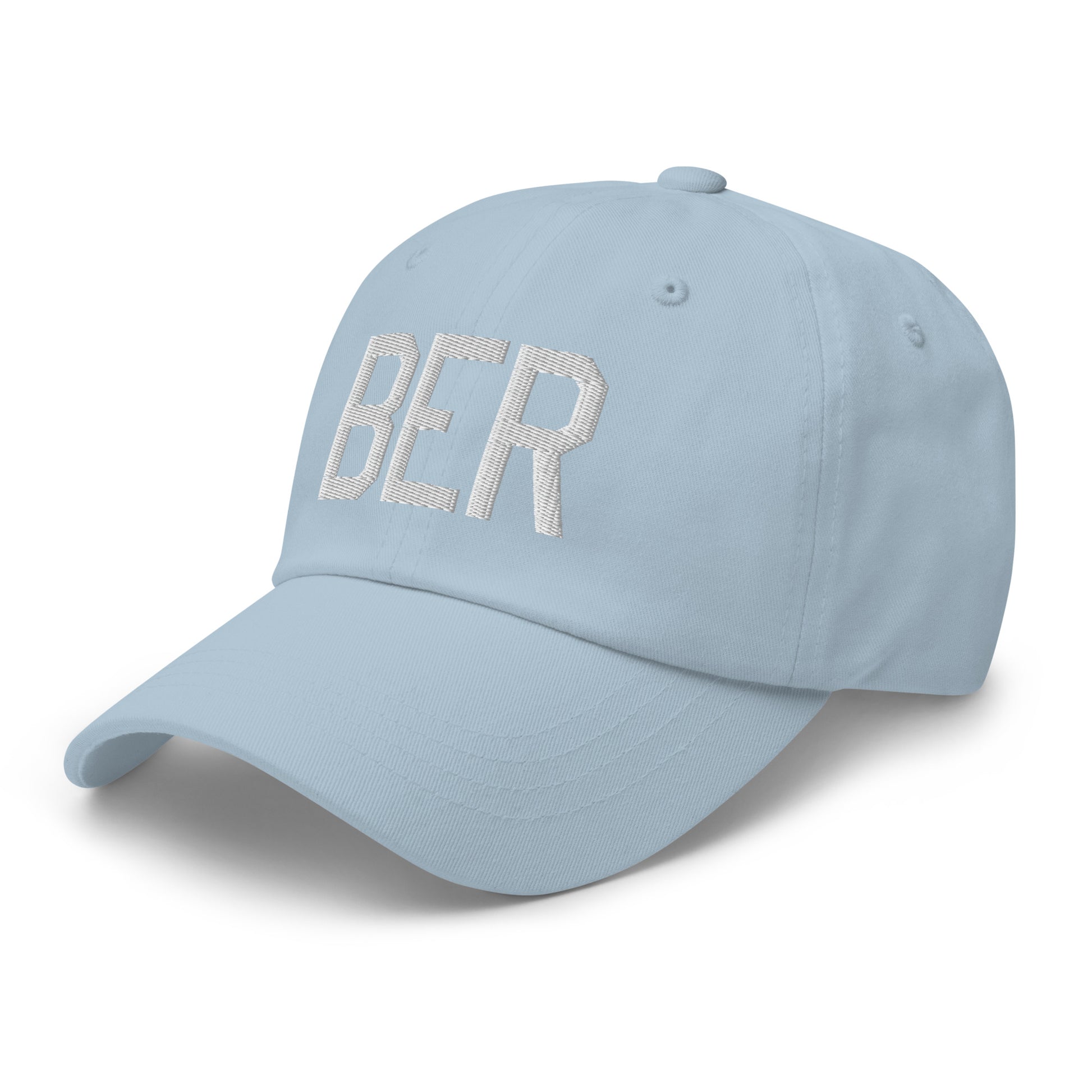 Airport Code Baseball Cap - White • BER Berlin • YHM Designs - Image 30