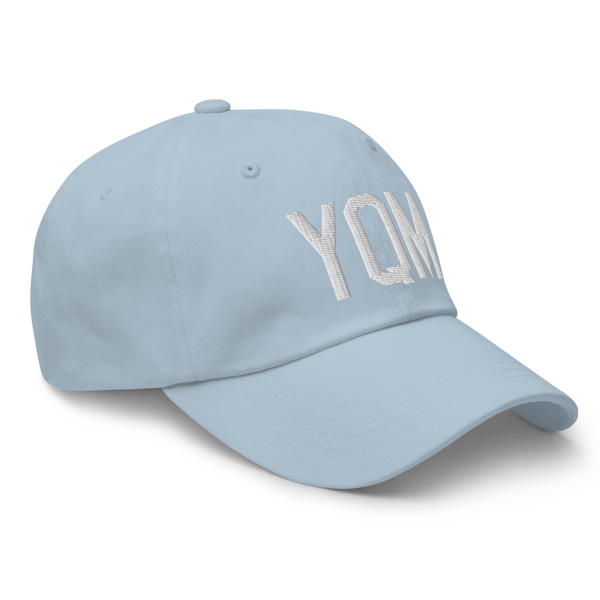 Airport Code Baseball Cap - White • YQM Moncton • YHM Designs - Image 29