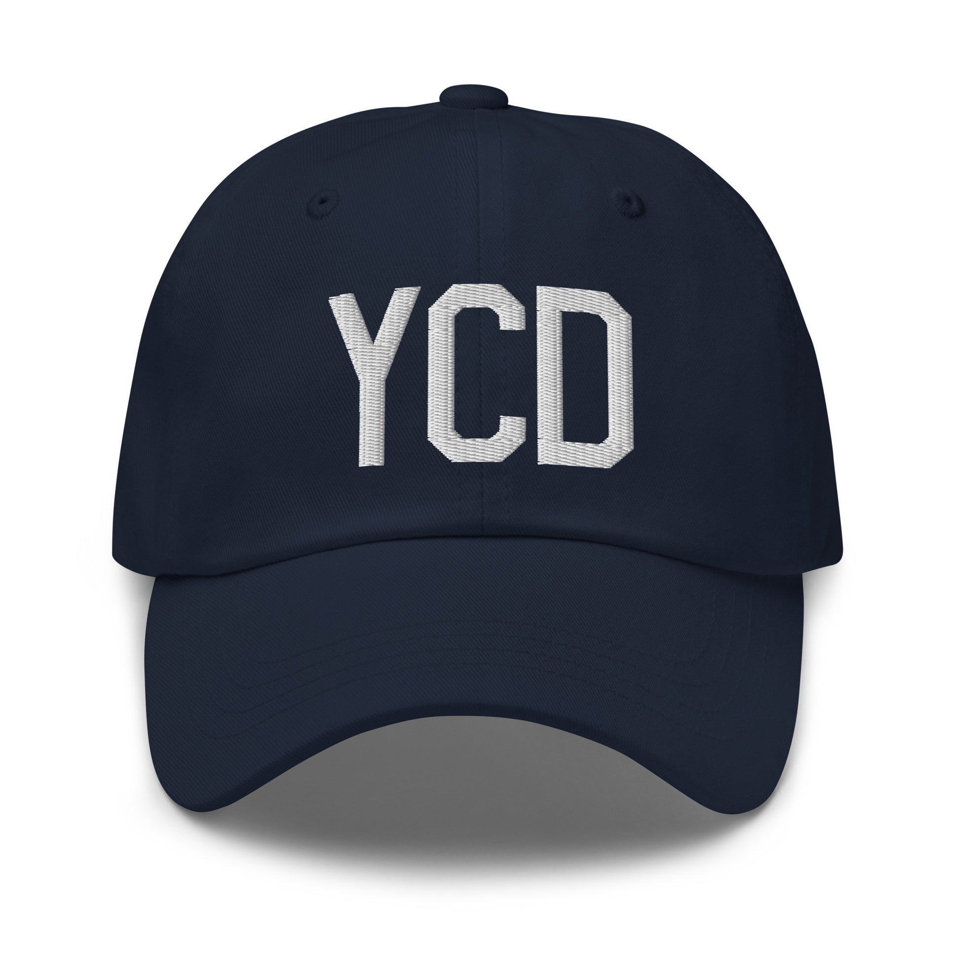 Airport Code Baseball Cap - White • YCD Nanaimo • YHM Designs - Image 16
