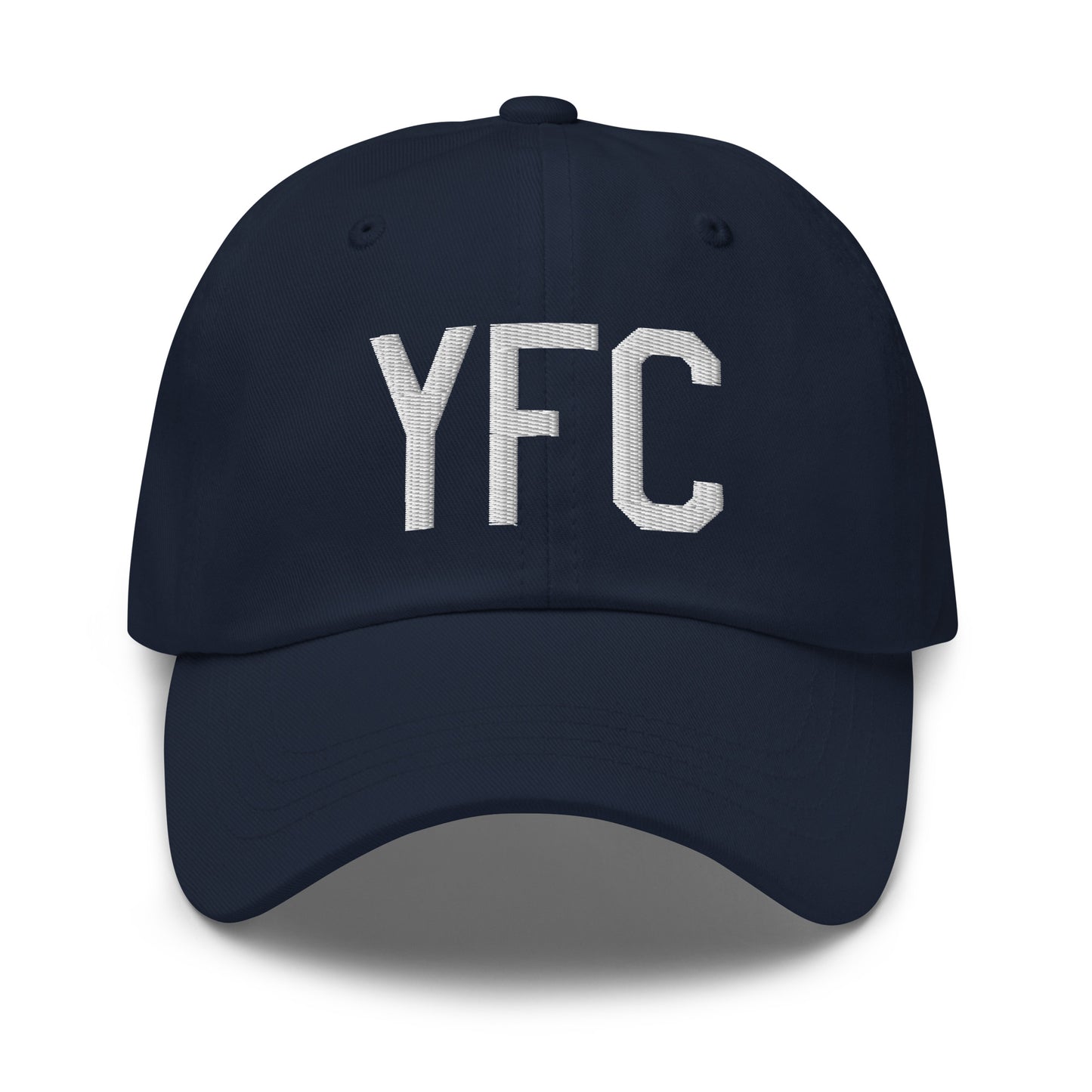 Airport Code Baseball Cap - White • YFC Fredericton • YHM Designs - Image 16