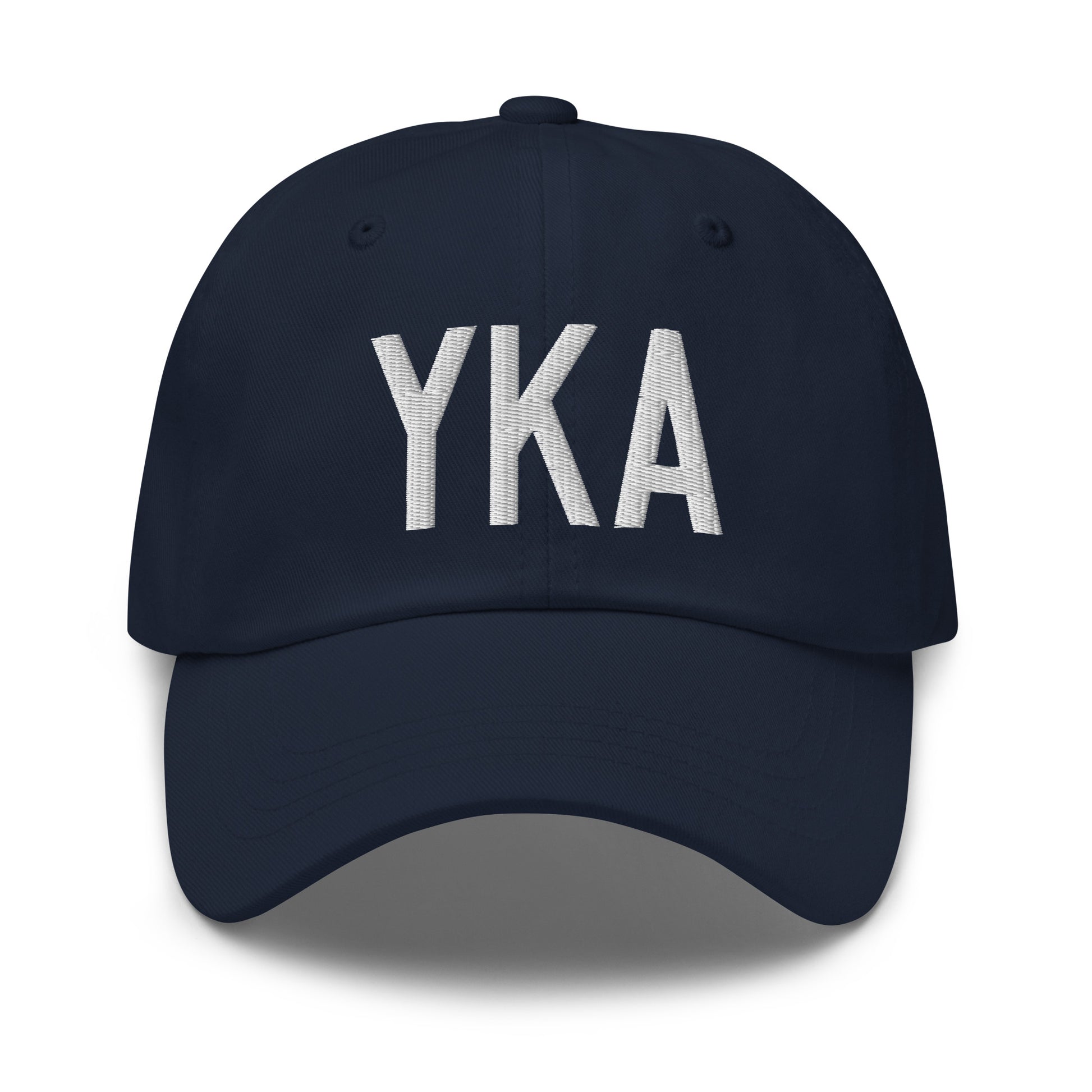 Airport Code Baseball Cap - White • YKA Kamloops • YHM Designs - Image 16