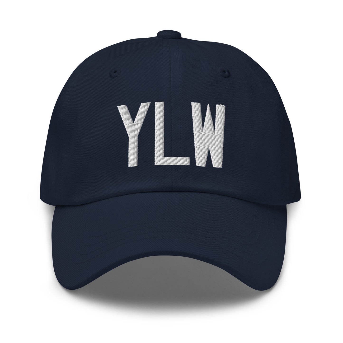 Airport Code Baseball Cap - White • YLW Kelowna • YHM Designs - Image 16