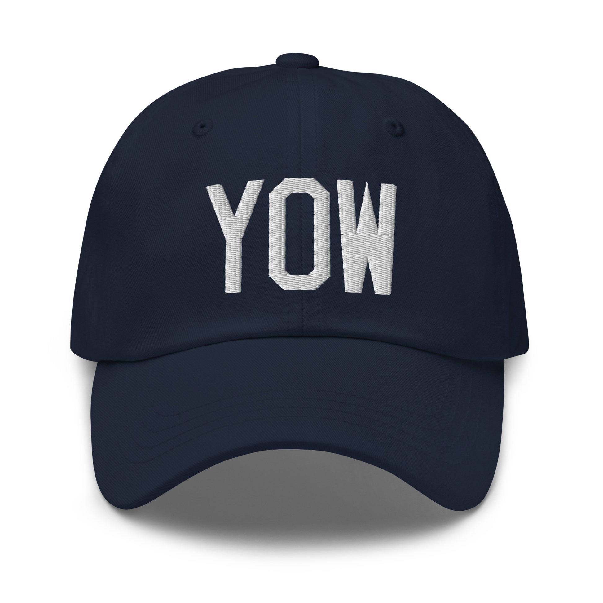 Airport Code Baseball Cap - White • YOW Ottawa • YHM Designs - Image 16