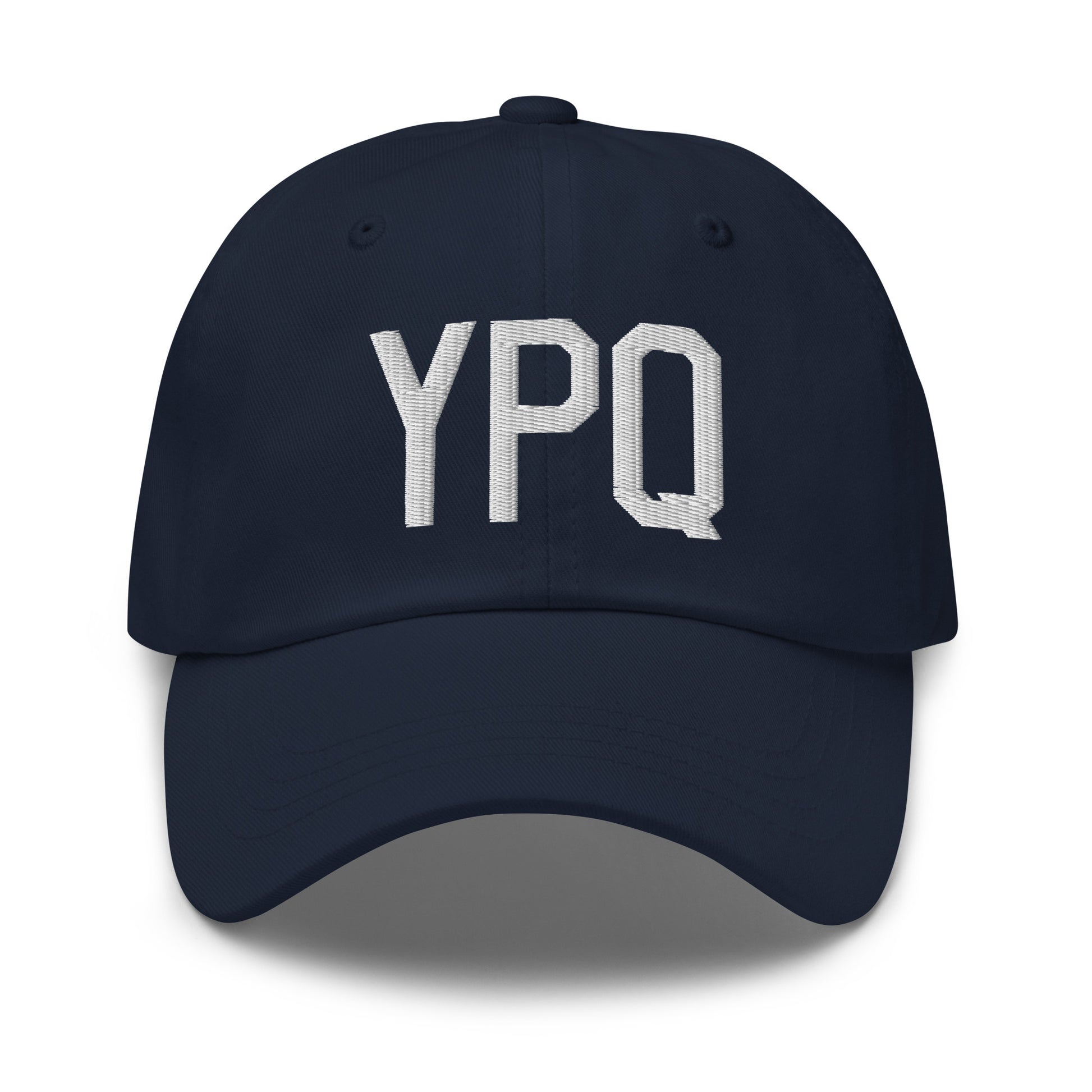 Airport Code Baseball Cap - White • YPQ Peterborough • YHM Designs - Image 16