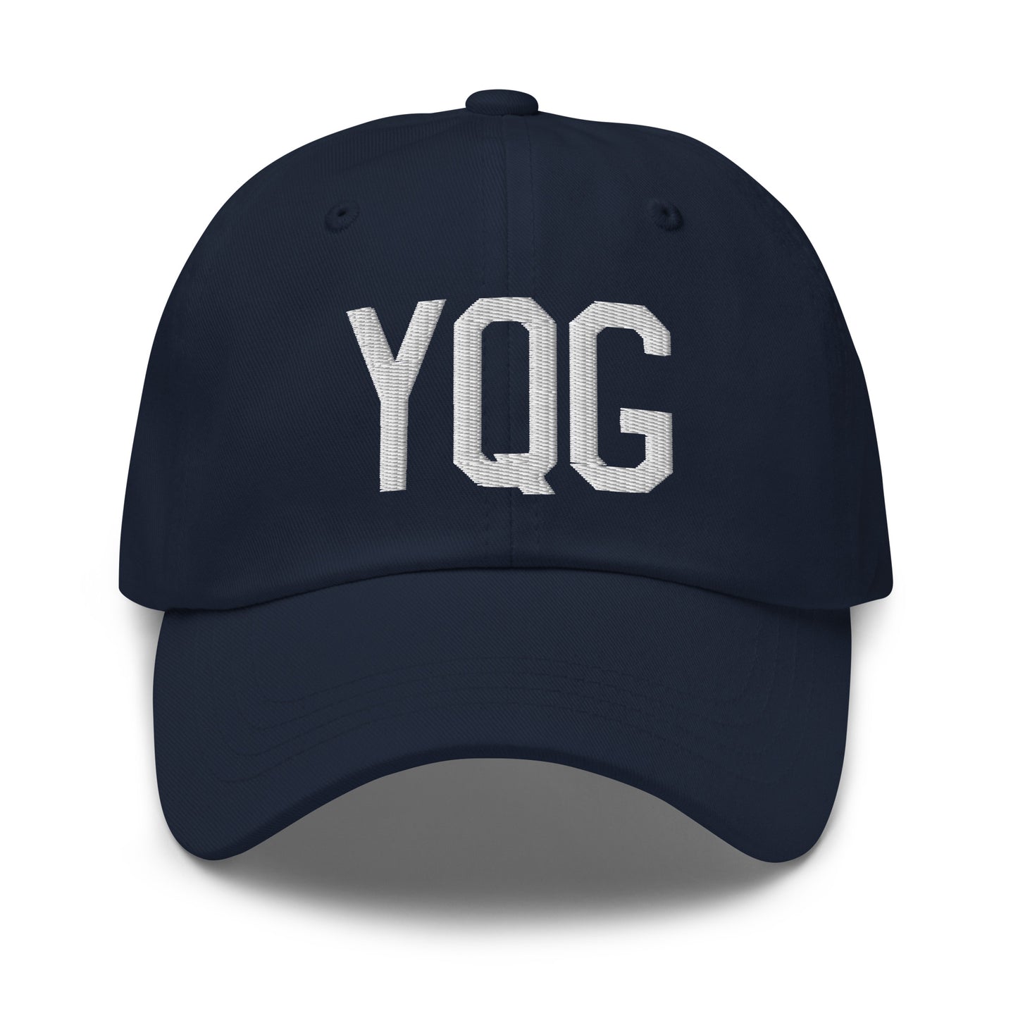 Airport Code Baseball Cap - White • YQG Windsor • YHM Designs - Image 16