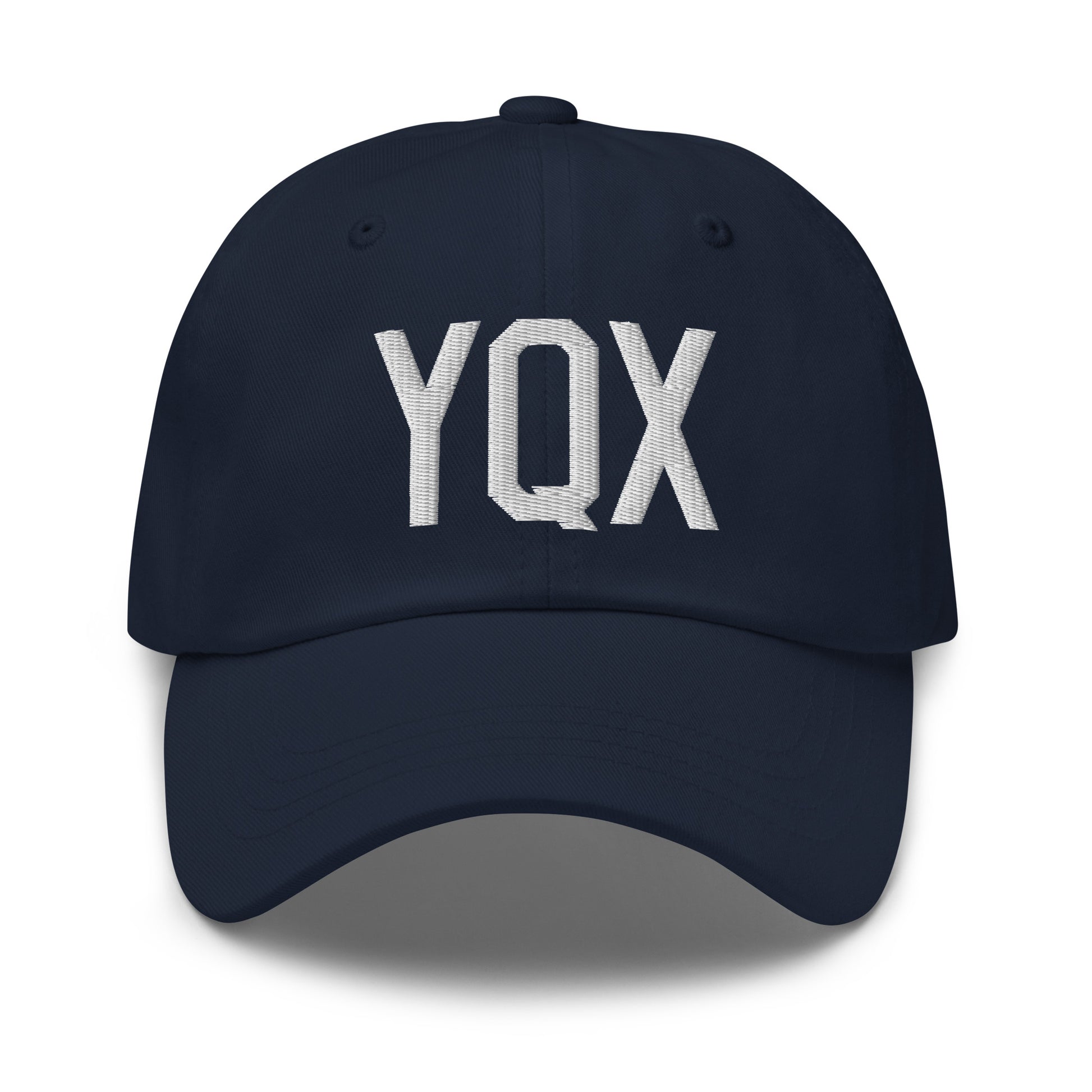 Airport Code Baseball Cap - White • YQX Gander • YHM Designs - Image 16