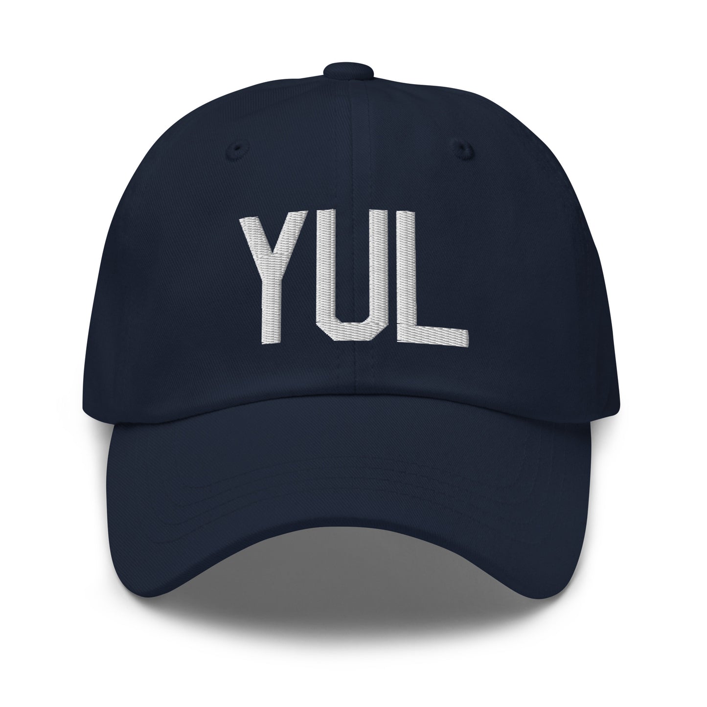 Airport Code Baseball Cap - White • YUL Montreal • YHM Designs - Image 16