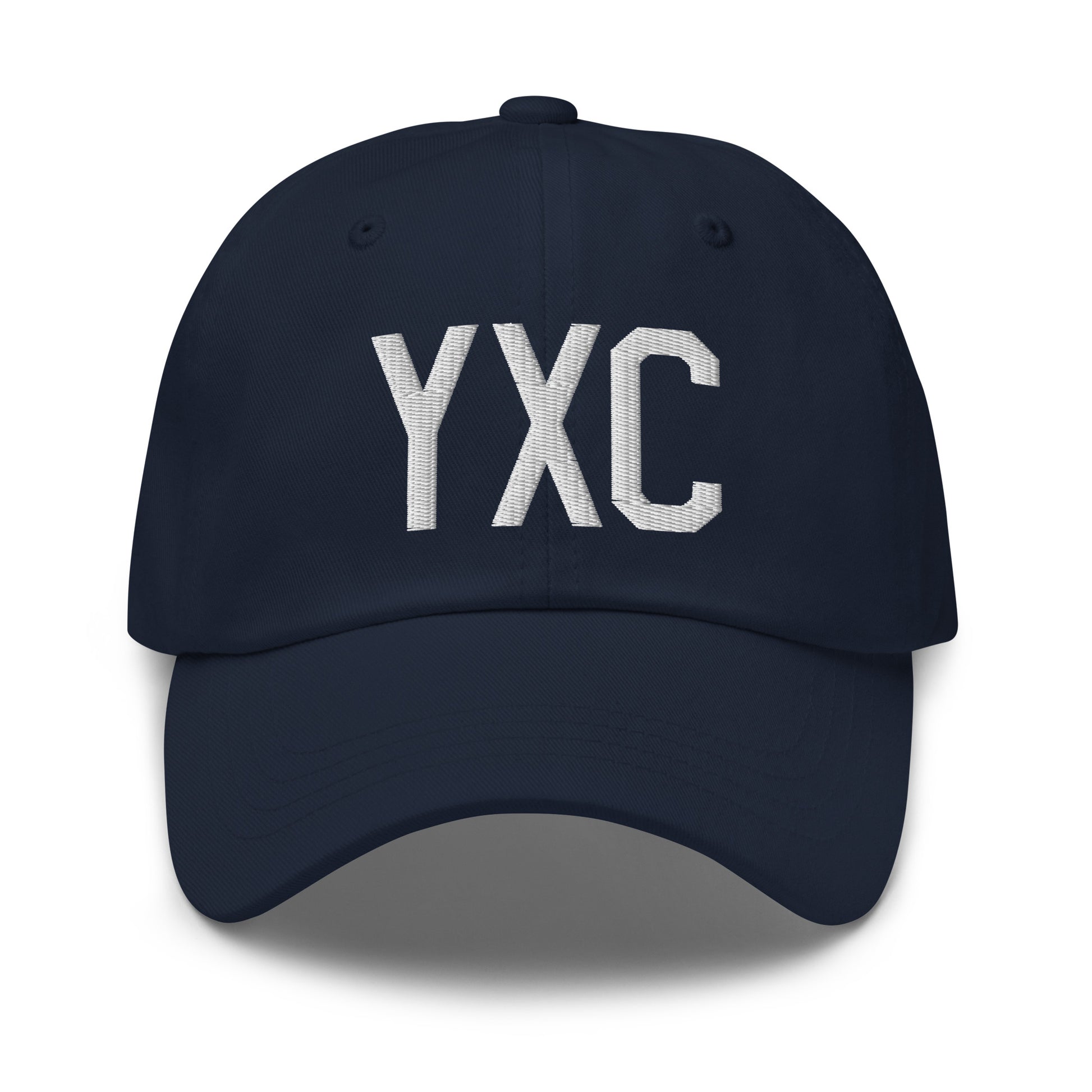 Airport Code Baseball Cap - White • YXC Cranbrook • YHM Designs - Image 16