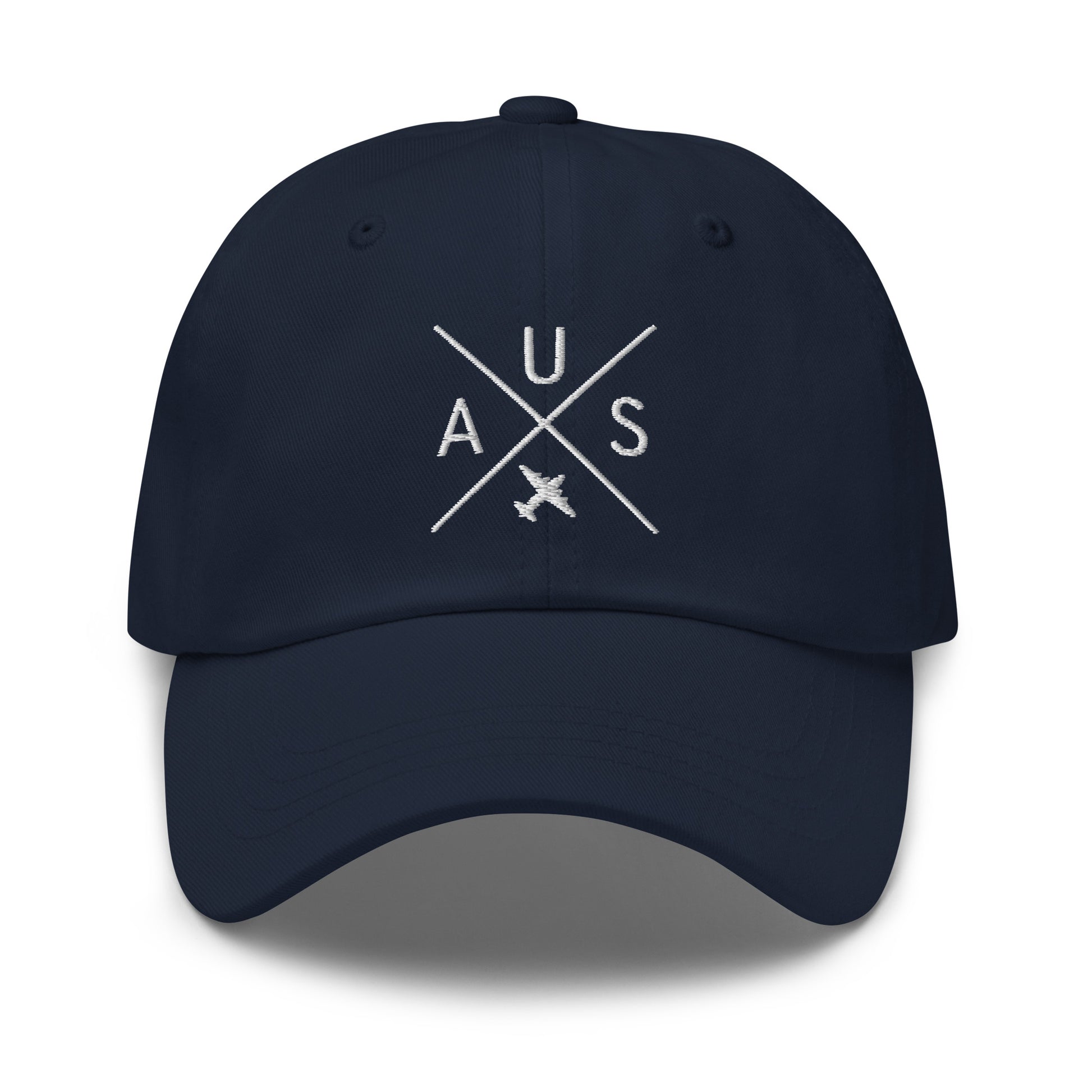Crossed-X Dad Hat - White • AUS Austin • YHM Designs - Image 16