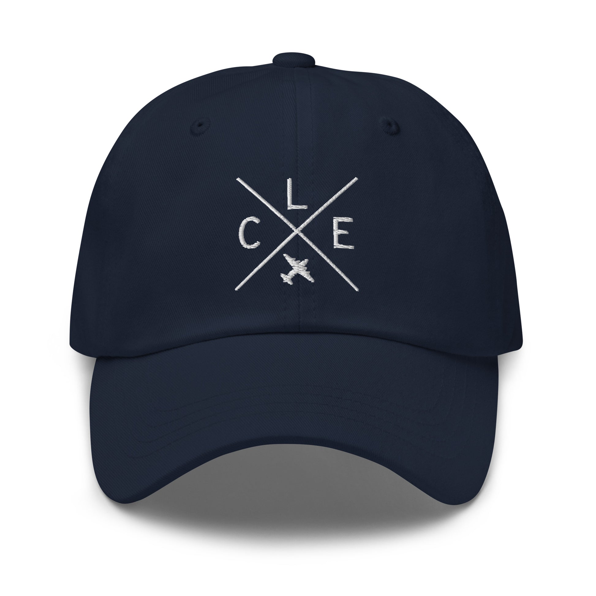 Crossed-X Dad Hat - White • CLE Cleveland • YHM Designs - Image 16