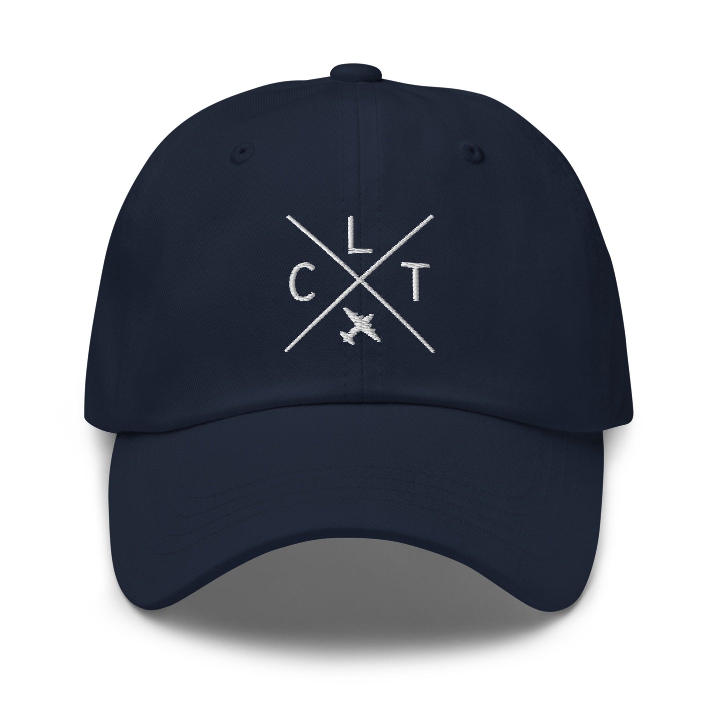 Crossed-X Dad Hat - White • CLT Charlotte • YHM Designs - Image 16