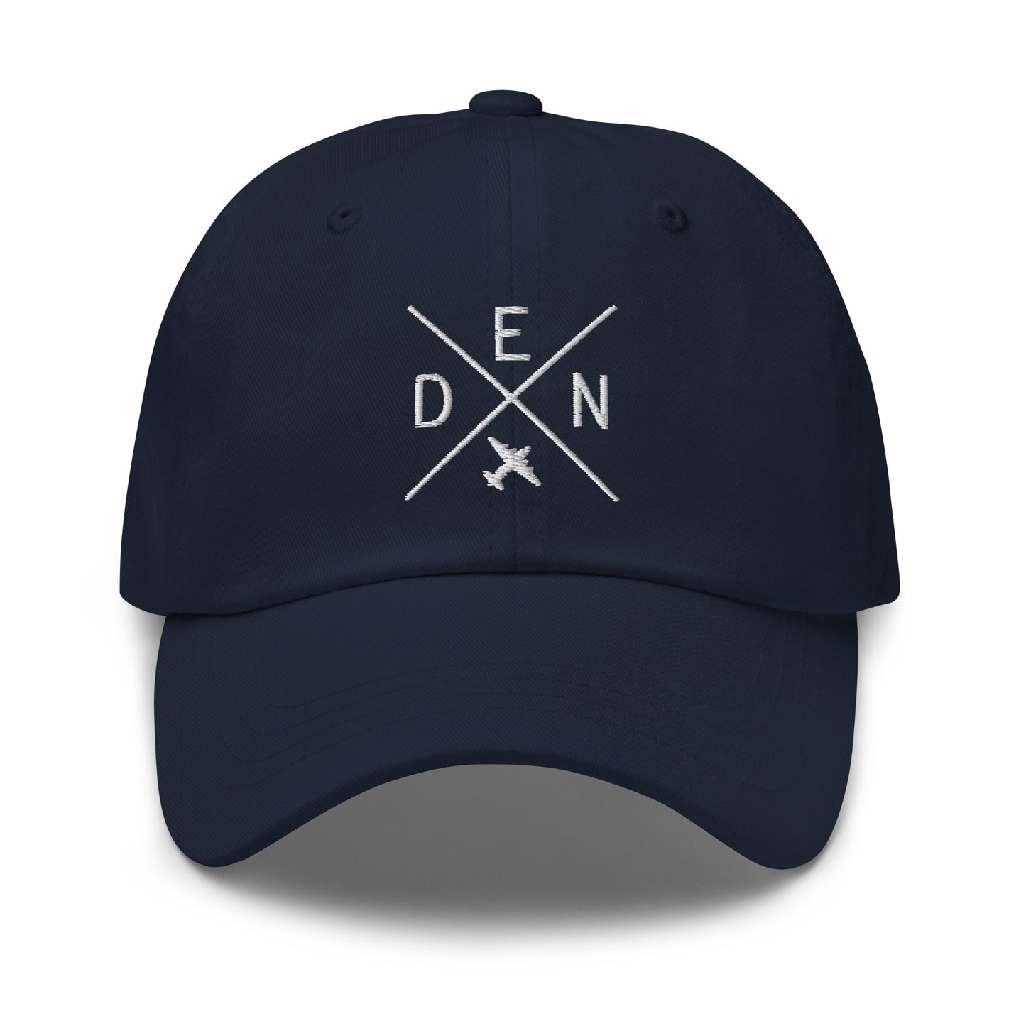 Crossed-X Dad Hat - White • DEN Denver • YHM Designs - Image 16