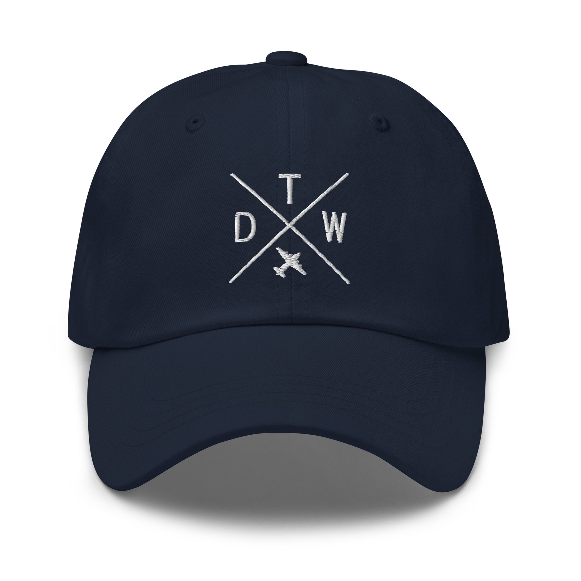 Crossed-X Dad Hat - White • DTW Detroit • YHM Designs - Image 16