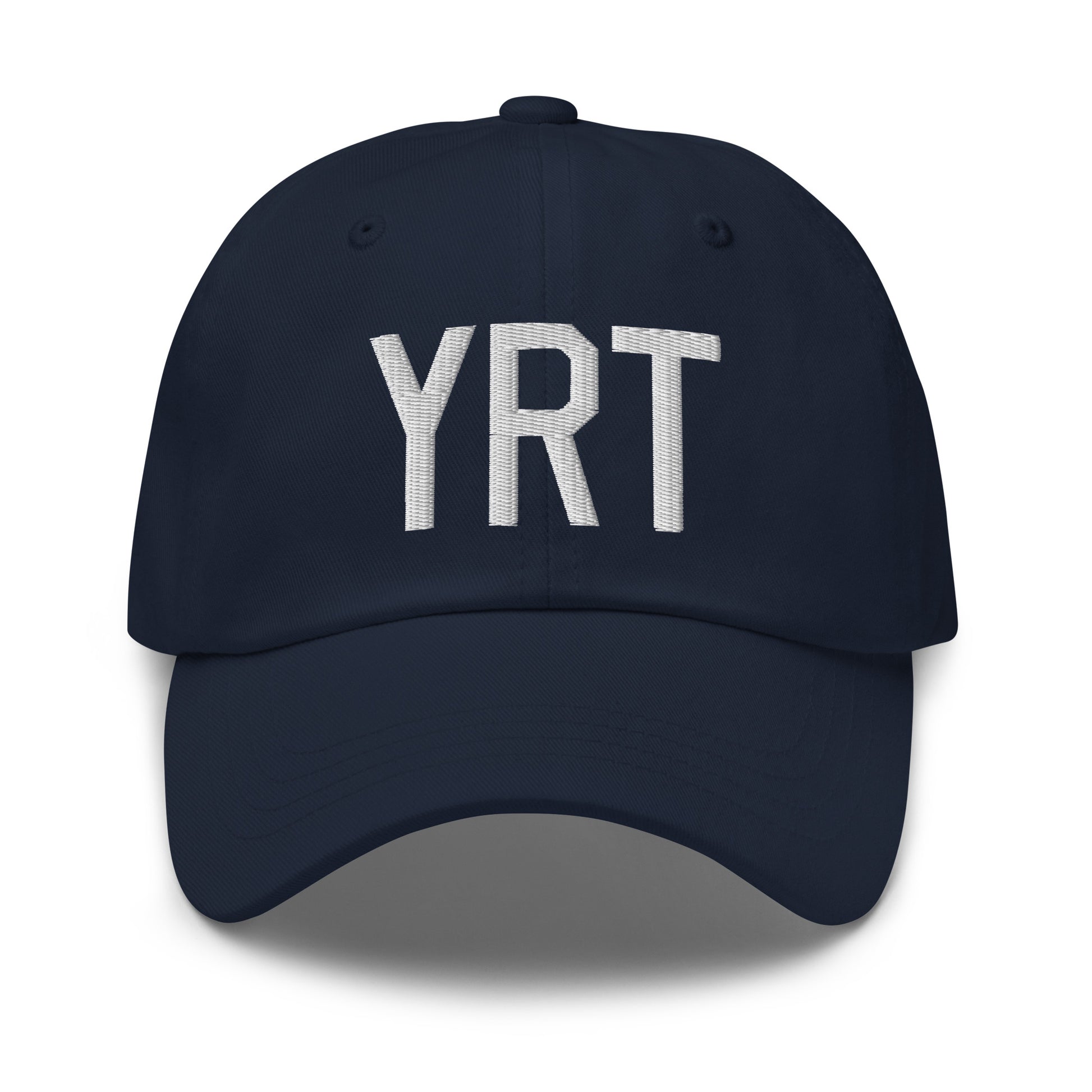 Airport Code Baseball Cap - White • YRT Rankin Inlet • YHM Designs - Image 16