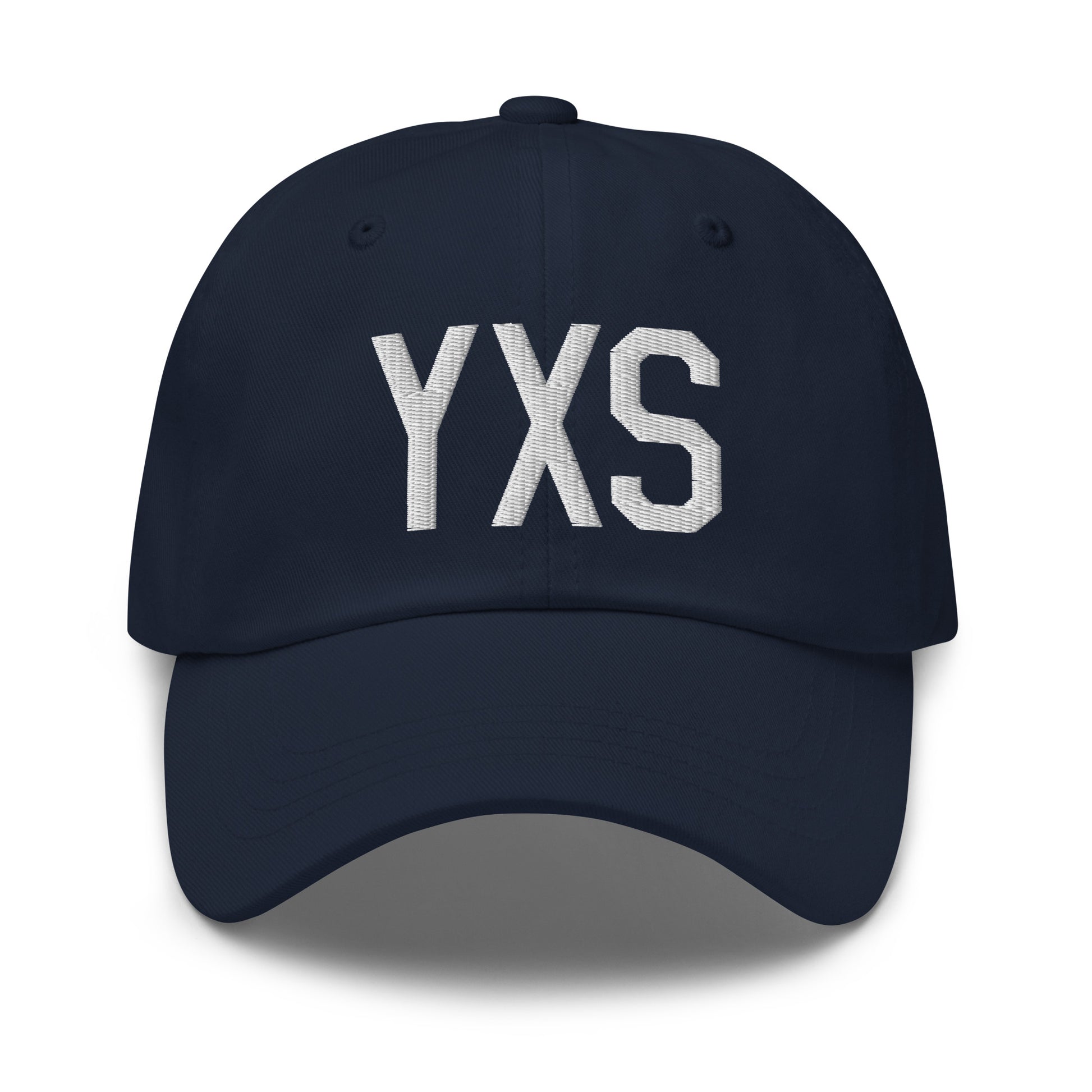 Airport Code Baseball Cap - White • YXS Prince George • YHM Designs - Image 16