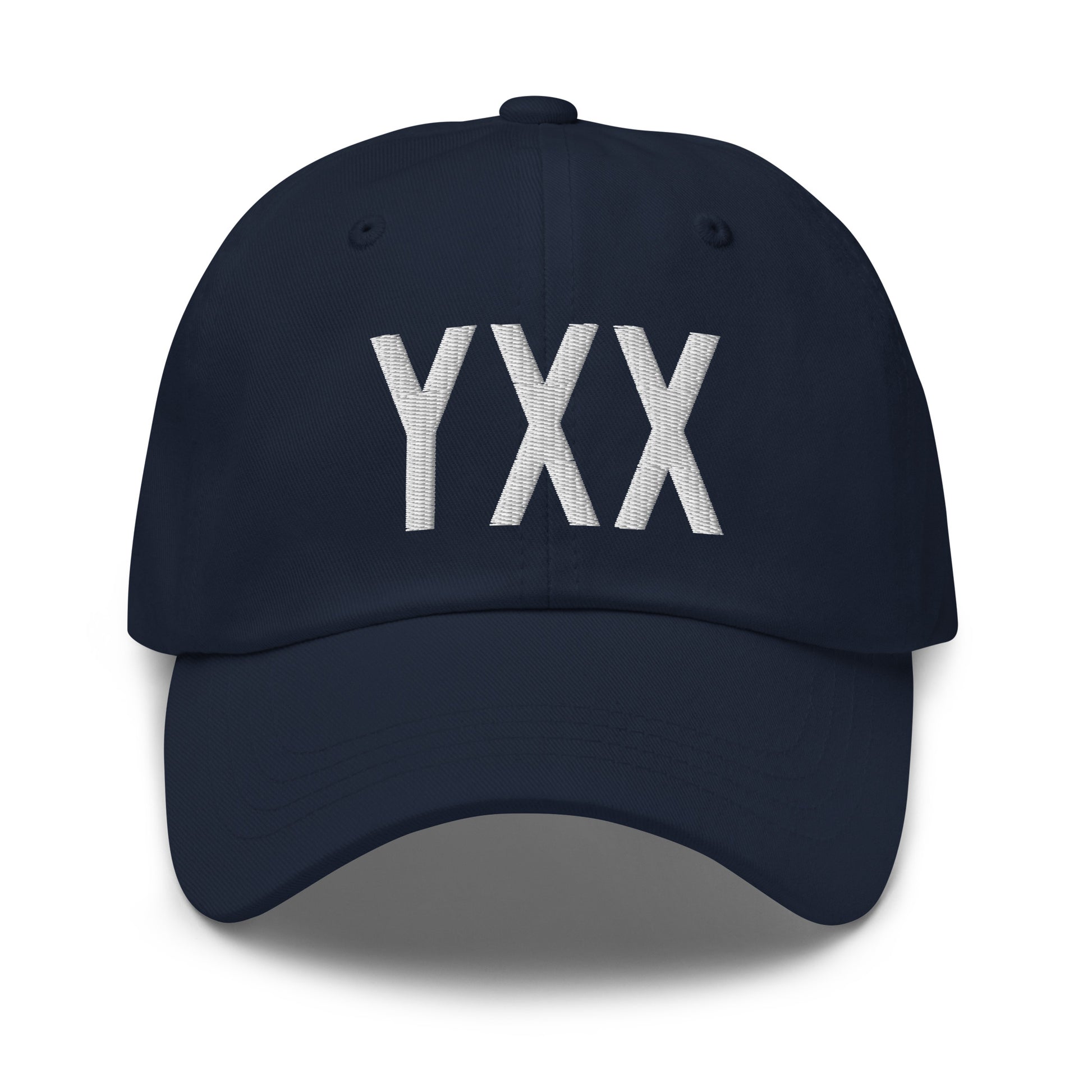 Airport Code Baseball Cap - White • YXX Abbotsford • YHM Designs - Image 16