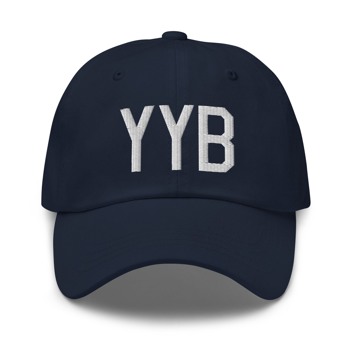 Airport Code Baseball Cap - White • YYB North Bay • YHM Designs - Image 16